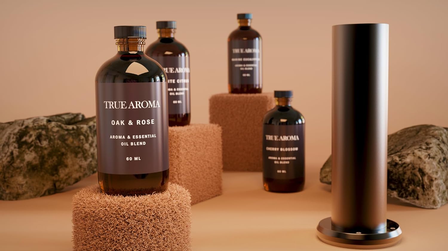TRUE AROMA Aceite esencial de sándalo, aceites esenciales de sándalo para difusores de aroma, cedro, cardamomo, violeta, papiro, cuero, ámbar, iris,