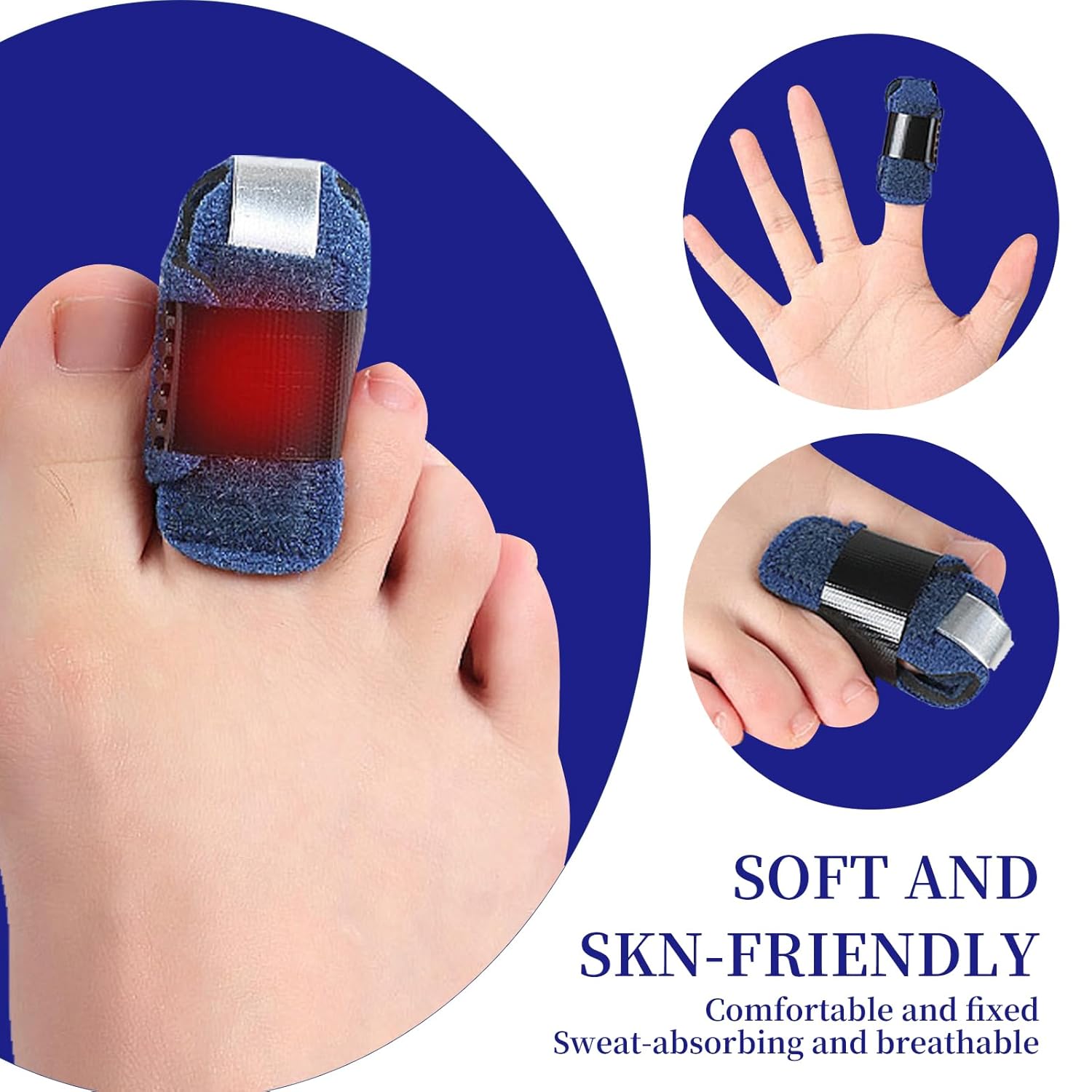 4 piezas de mejor corrector de juanetes, férulas de dedos para enderezar, corrector de juanete valgo, enderezador de dedos, corrector de pies,