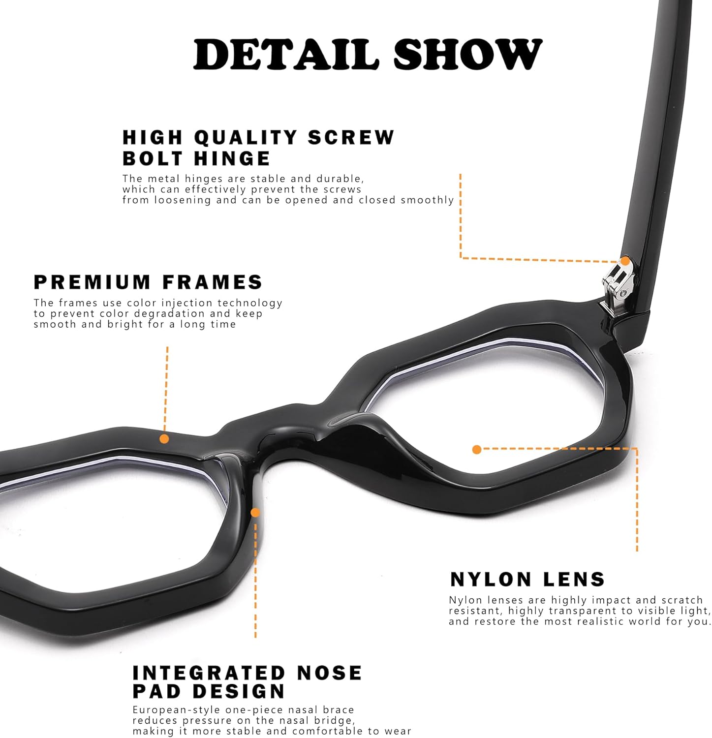 NULOOQ Gafas de luz azul para mujer  Lentes de computadora poligonales pequeños retro de moda para hombre, gafas sin receta