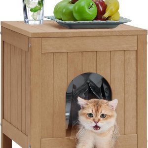 AACULPET Casa para gatos al aire libre para gatos salvajes, aislada y resistente a la intemperie, refugio de plástico PS para gatos al aire libre AACULPET Casa para gatos al aire libre para gatos salvajes, aislada y resistente a la intemperie, refugio de plástico PS para gatos al aire libre