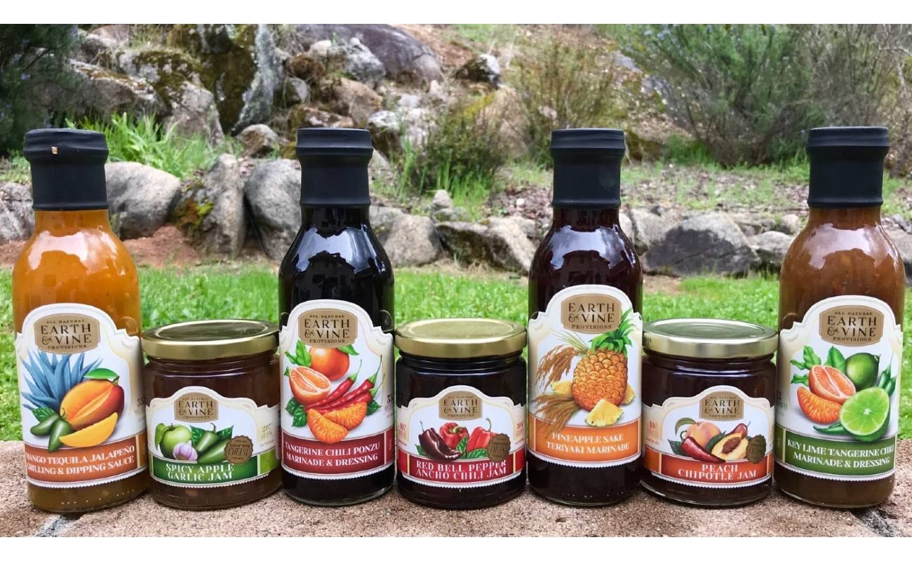 Earth & Vine Provisions Mermelada de chipotle de durazno, 10 onzas