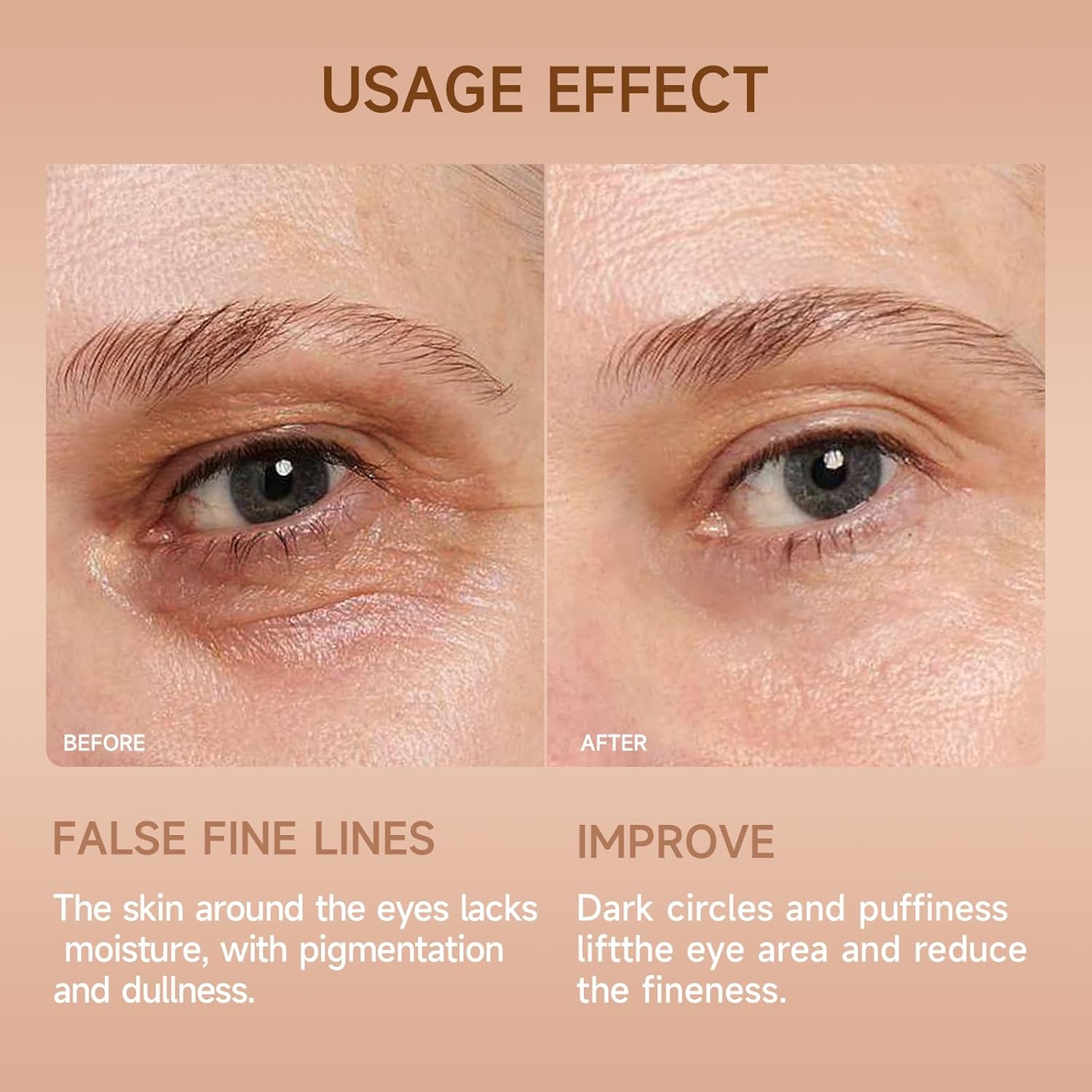 VSTYLE Crema de ojos Stick Eye Blam Body Moisturizing Stick Neck Cream Retinol Portable Eye Skin Stick Anti-arrugas Eliminación de ojeras