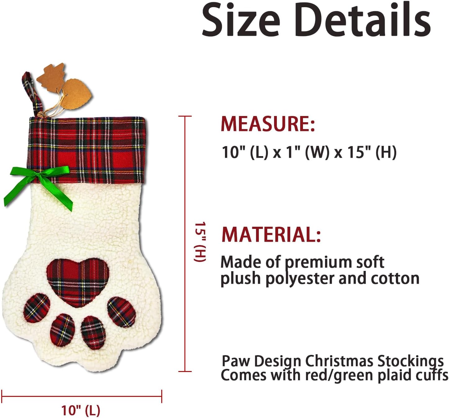 Medias de Navidad personalizadas para perros, de 18 pulgadas, grandes, con nombre 3D, muñeco de nieve, Papá Noel, ciervo, calcetín de Navidad