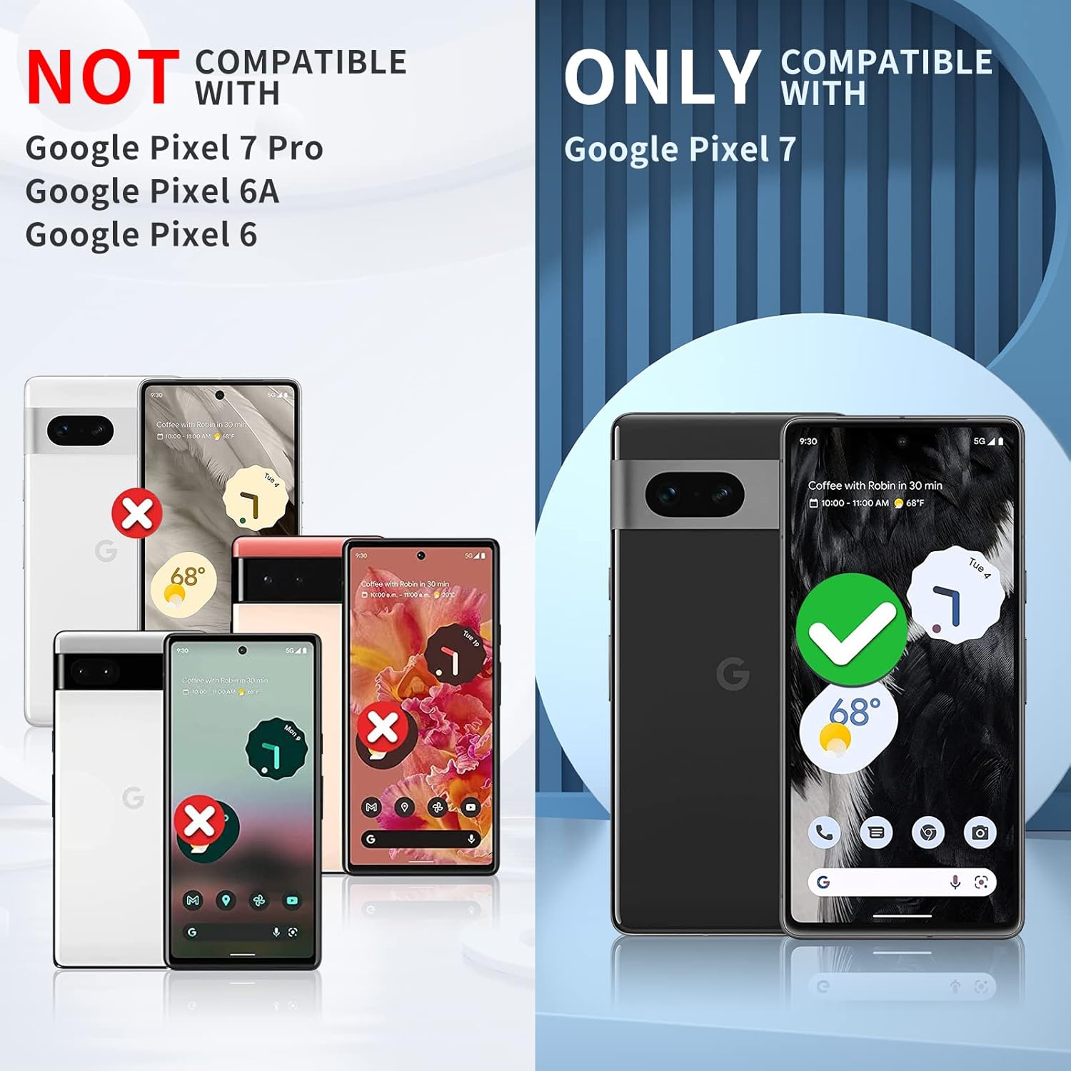 Leiju Case Funda para Google Pixel 7 con diseño de correa con purpurina, 3D hecha a mano con piedras brillantes de cristal y diamantes brillantes
