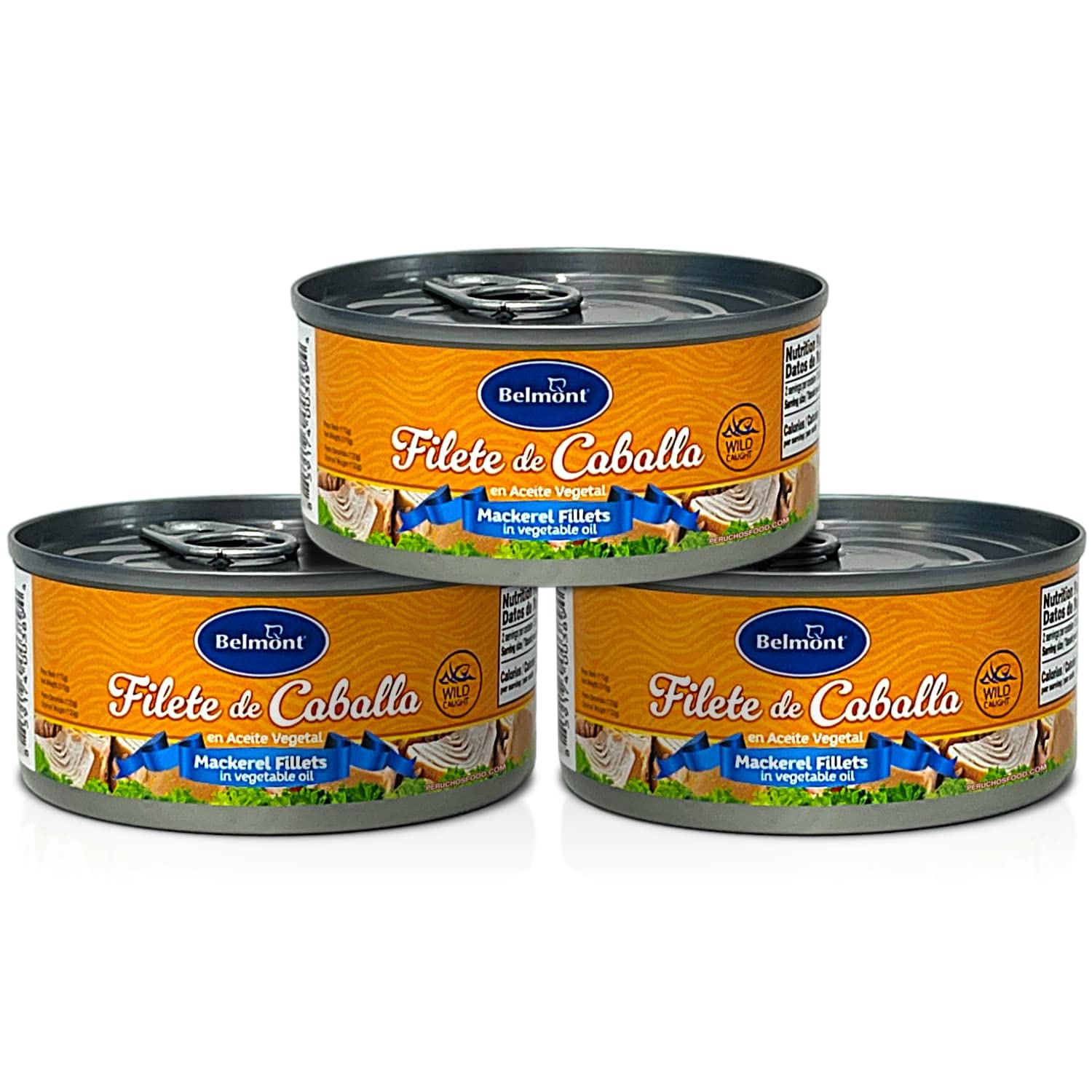 Belmont Filete Caballa en Aceite Vegetal  Filetes de Caballa Peruana Paquete de 3