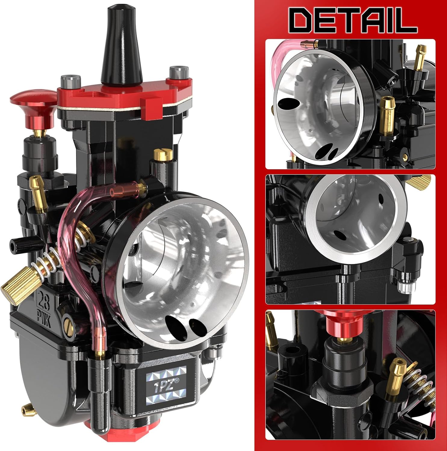 1PZ PW0-K28 PWK – Carburador de repuesto de 1.102 in para motocicletas Pit Dirt Bike Motocross Enduro Off Road ATV Quad Scooter de 75 cc-125 cc