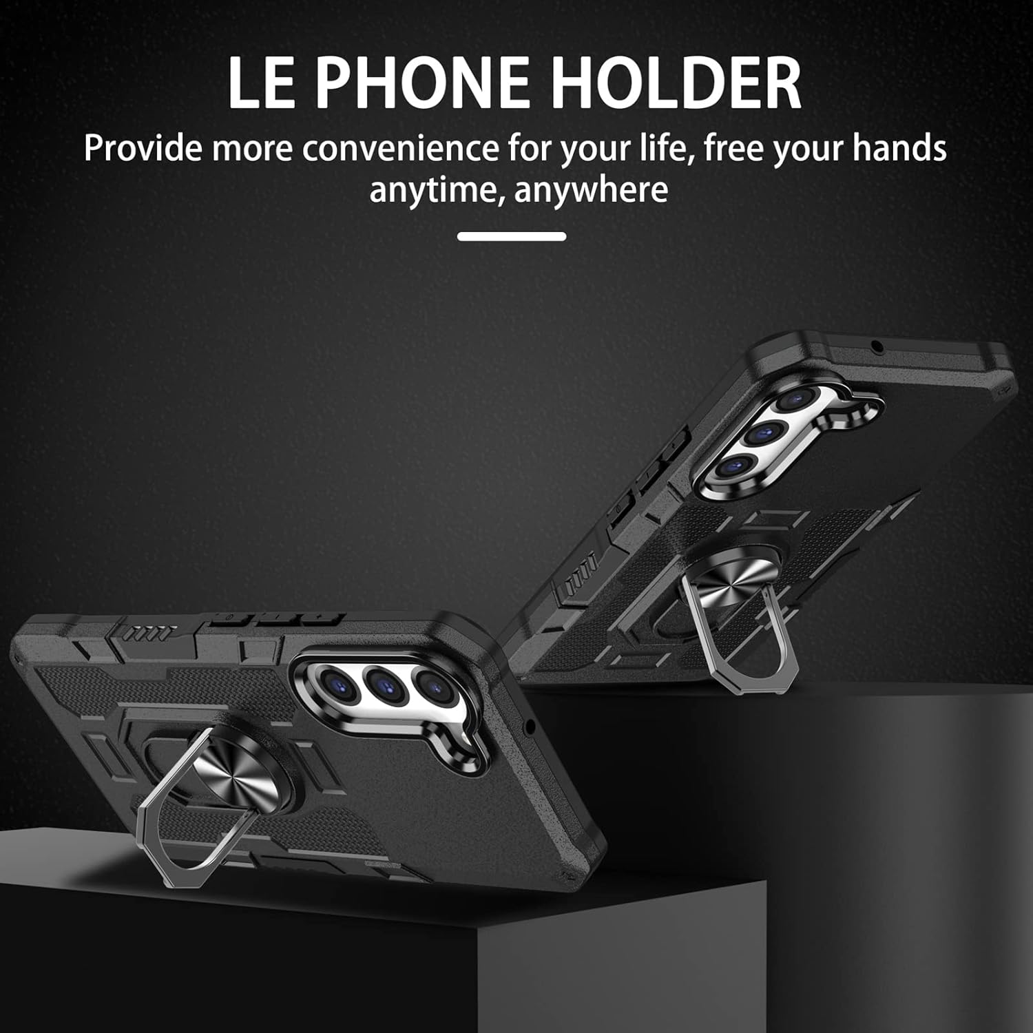 Funda para Samsung Galaxy S22 Plus 5G, soporte magnético militar con anillo de rotación de 360 grados, cubierta a prueba de golpes S22 Plus,