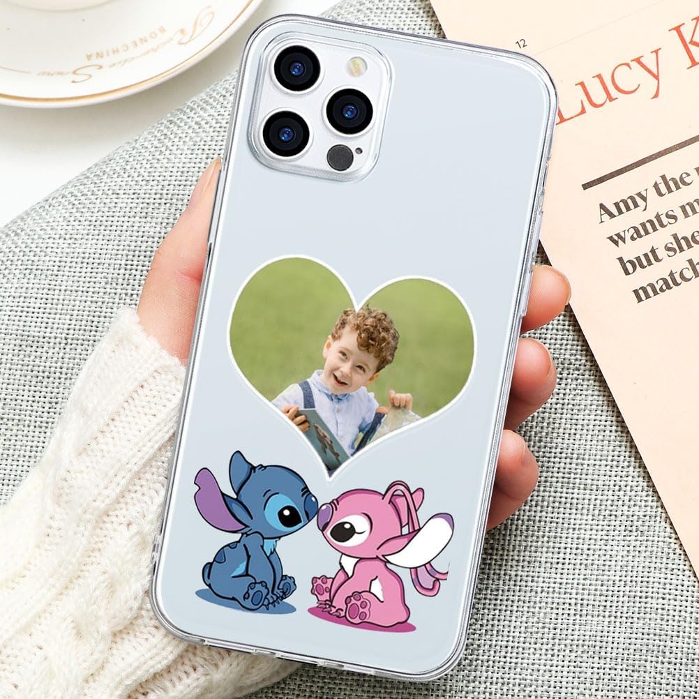 Funda transparente personalizada para iPhone 15 de 6.1 pulgadas, bonita funda de silicona con foto de dibujos animados de anime, regalo para