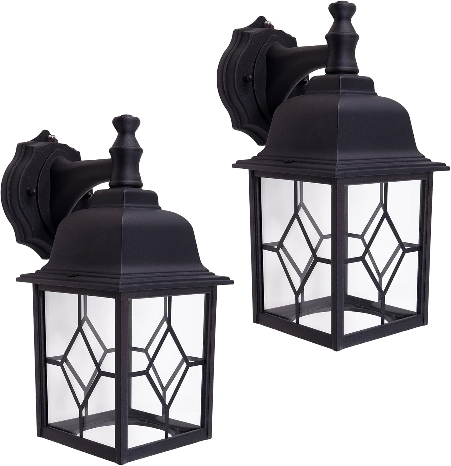 CORAMDEO Lámpara de pared cuadrada LED para exteriores, del atardecer al amanecer, para porche, patio, terraza, 100 W de luz de 11 W de potencia,