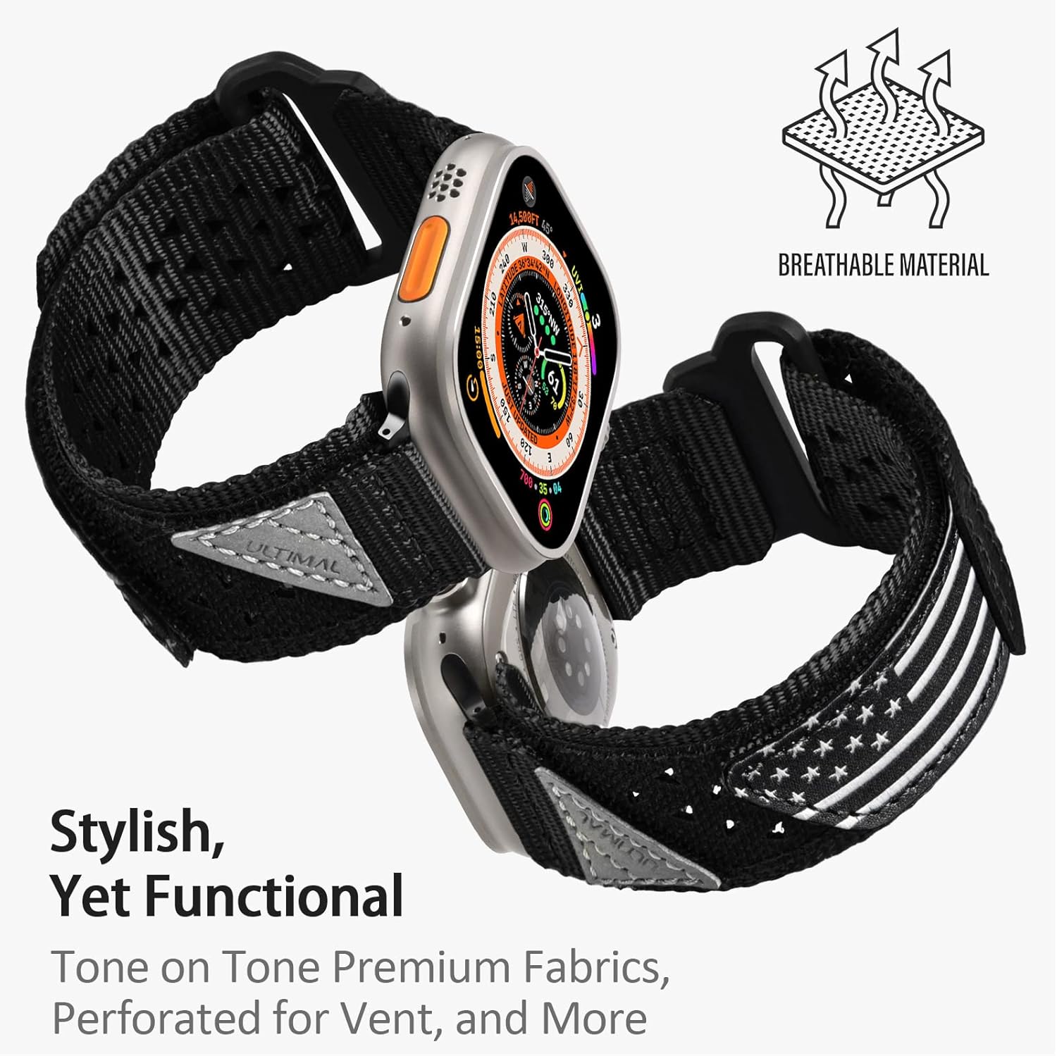ULTIMAL Correa compatible con Apple Watch de 1.92 pulgadas, 1.77 pulgadas, 1.73 pulgadas, 1.65 pulgadas, 1.61 pulgadas, 1.57 pulgadas, 1.50