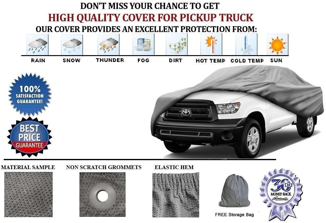 Cubierta de camión de 3 capas para todo tipo de clima, compatible con Dodge Dakota Quad CAB, camioneta corta, transpirable, protección de recogida