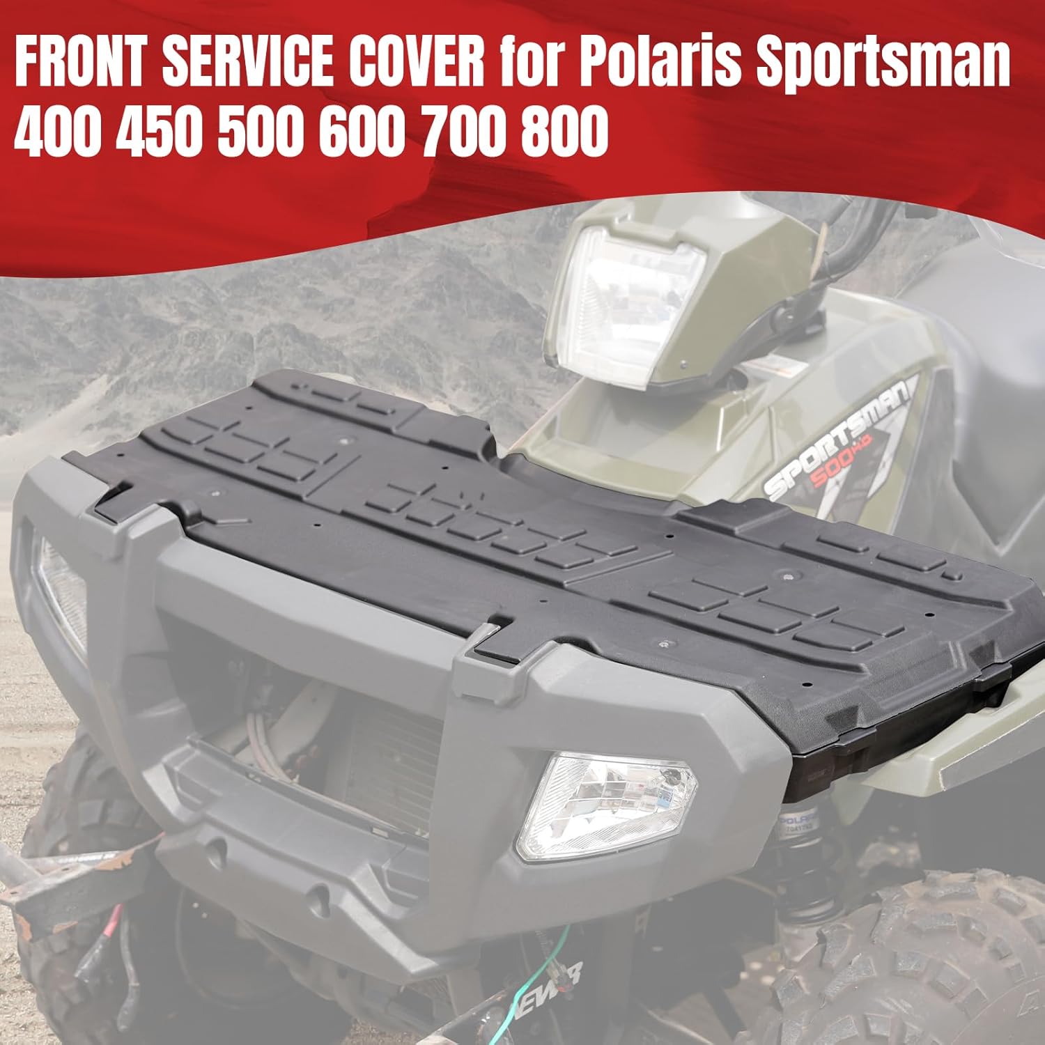 A & UTV PRO Protector de parachoques delantero y cubierta de servicio para Polaris Sportsman 500 700 800 2006-2010 Accesorios de tapa de