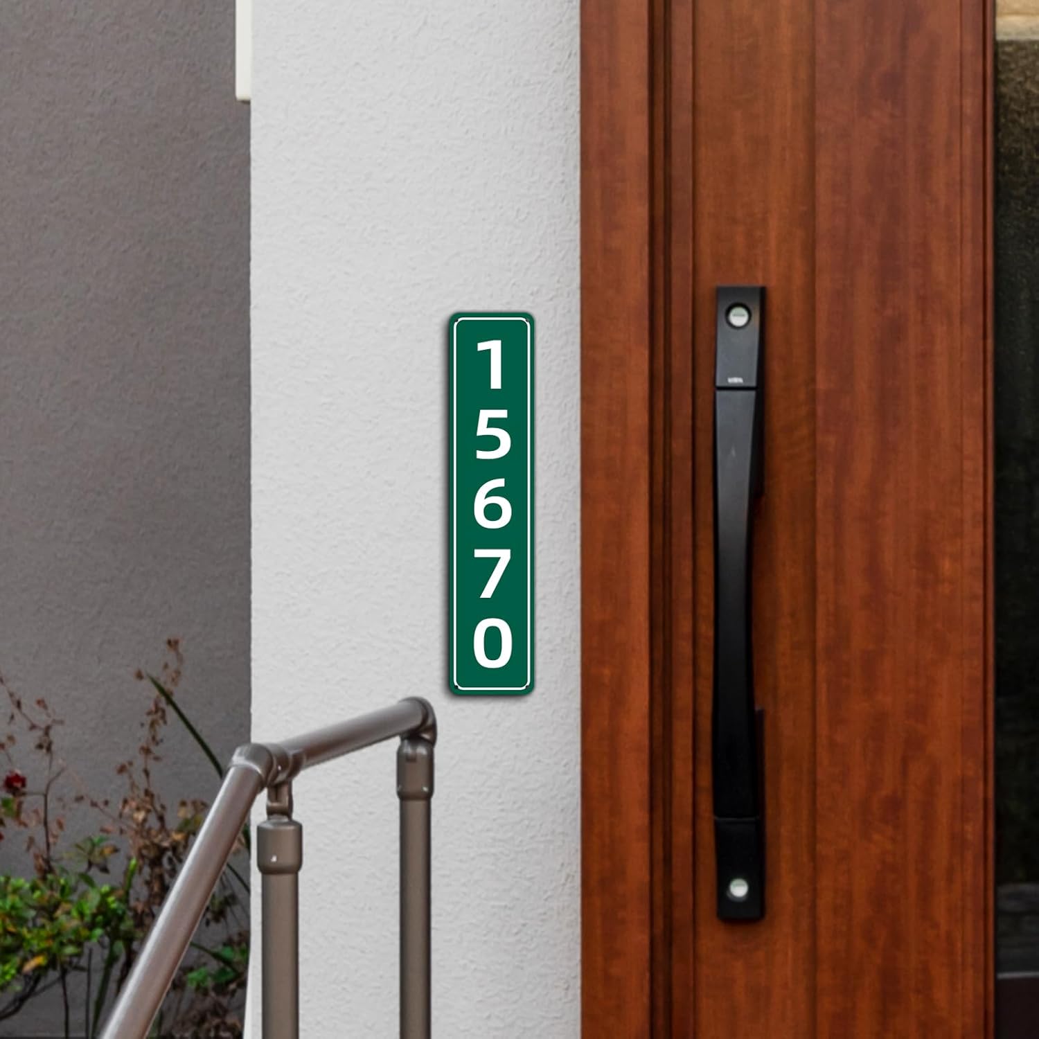 Placa reflectante personalizada para dirección de casa para exterior, placa de número de casa personalizada para buzón exterior, letrero de