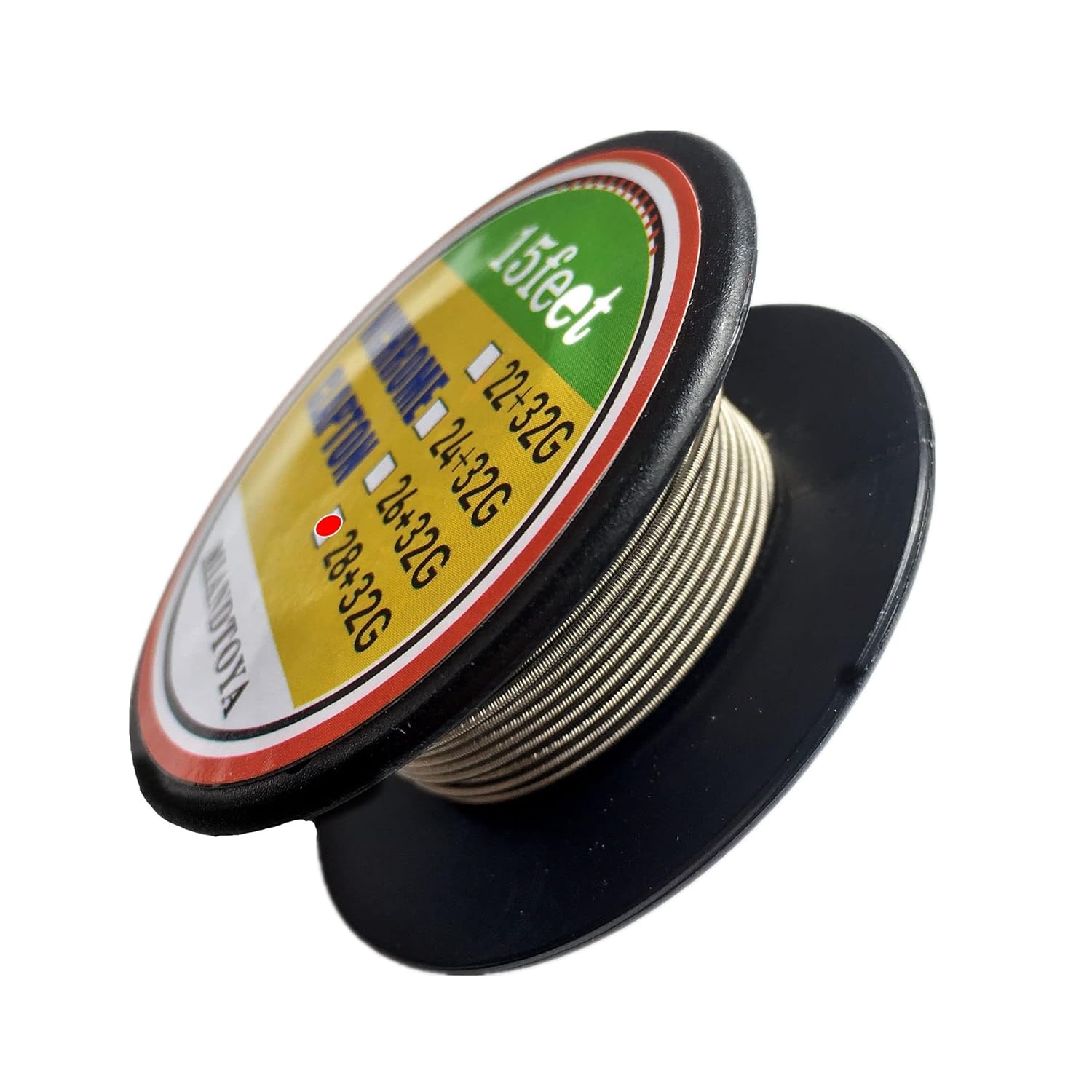Nichrome Clapton Wire 15ft 28GA+32GA alambre ni80 trenzado para artes, manualidades, joyería hecha a mano, uso doméstico