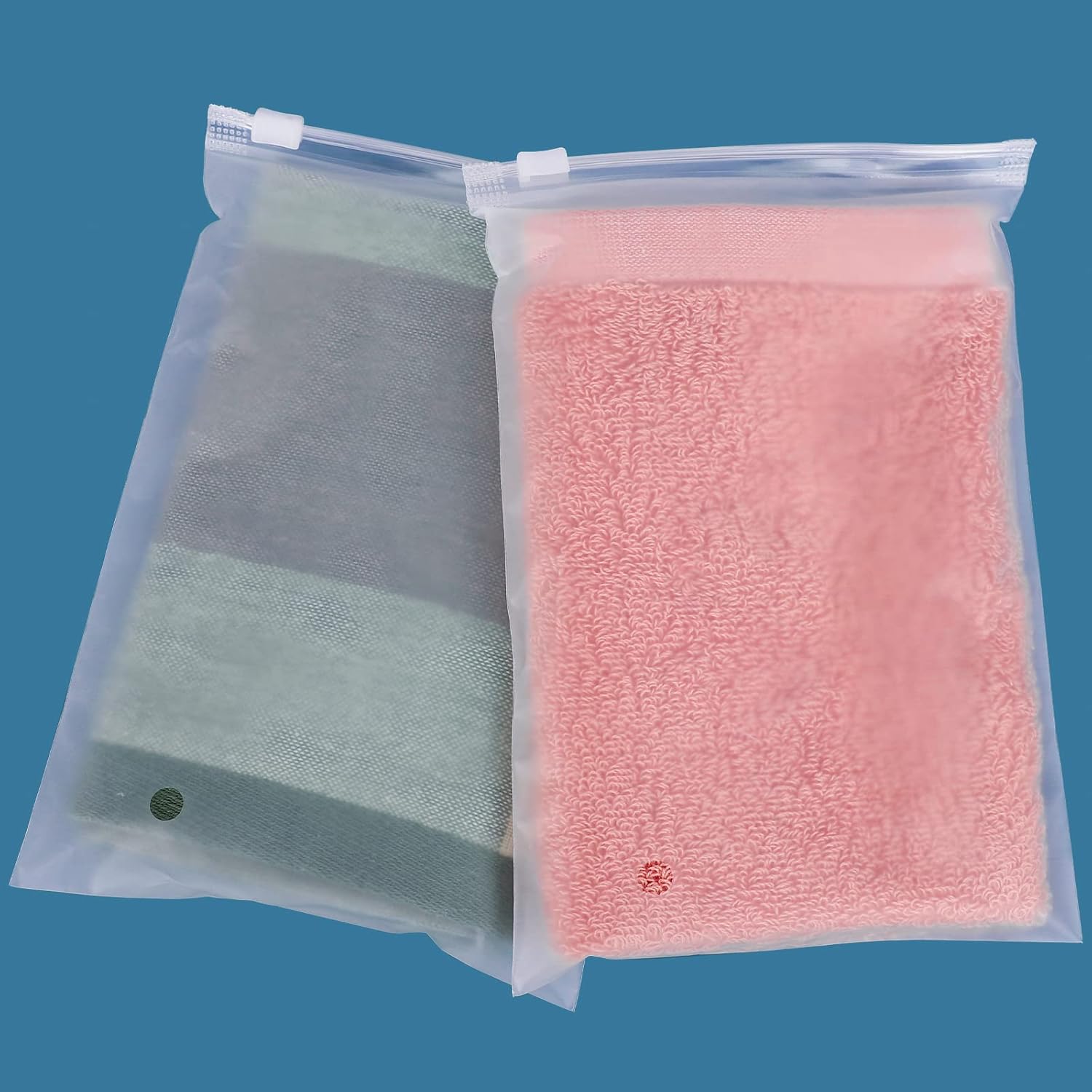 Bolsas de envío de mercancías, paquete de 100 bolsas de almacenamiento de plástico con cremallera de 8 x 10 pulgadas para embalaje de maquillaje,