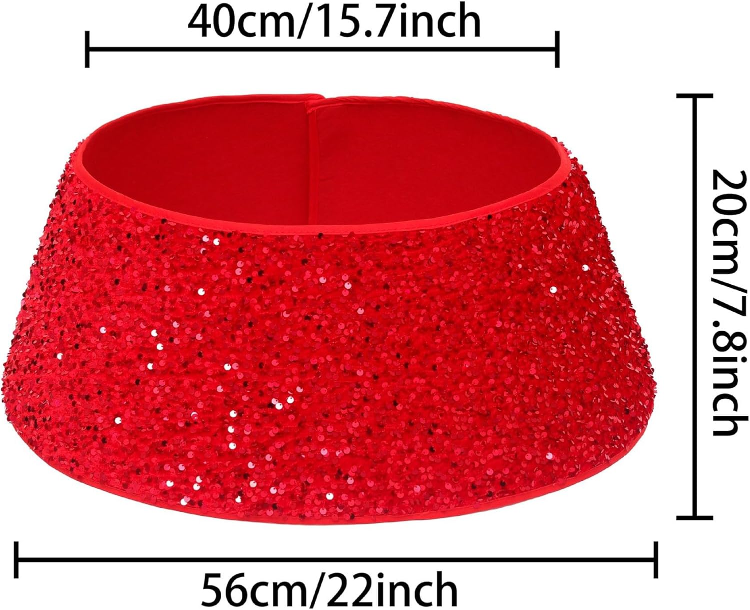 Base de falda para árbol de Navidad, redonda, cuadriláterahexagonal, decoración de tronco, cuello definitivo, varios tamaños, perfecto para