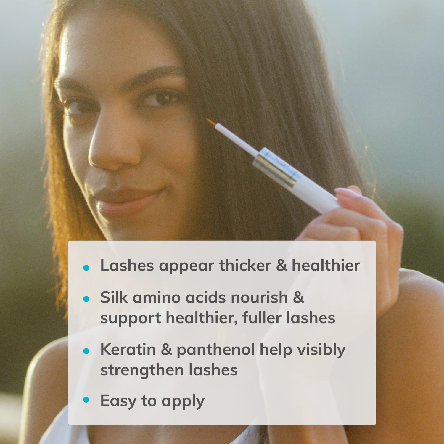 Lash24 de Hair La Vie – Suero de pestañas y suero de cejas – Potenciador de pestañas e imprimación – Fórmula dual con imprimación de pestañas AM y