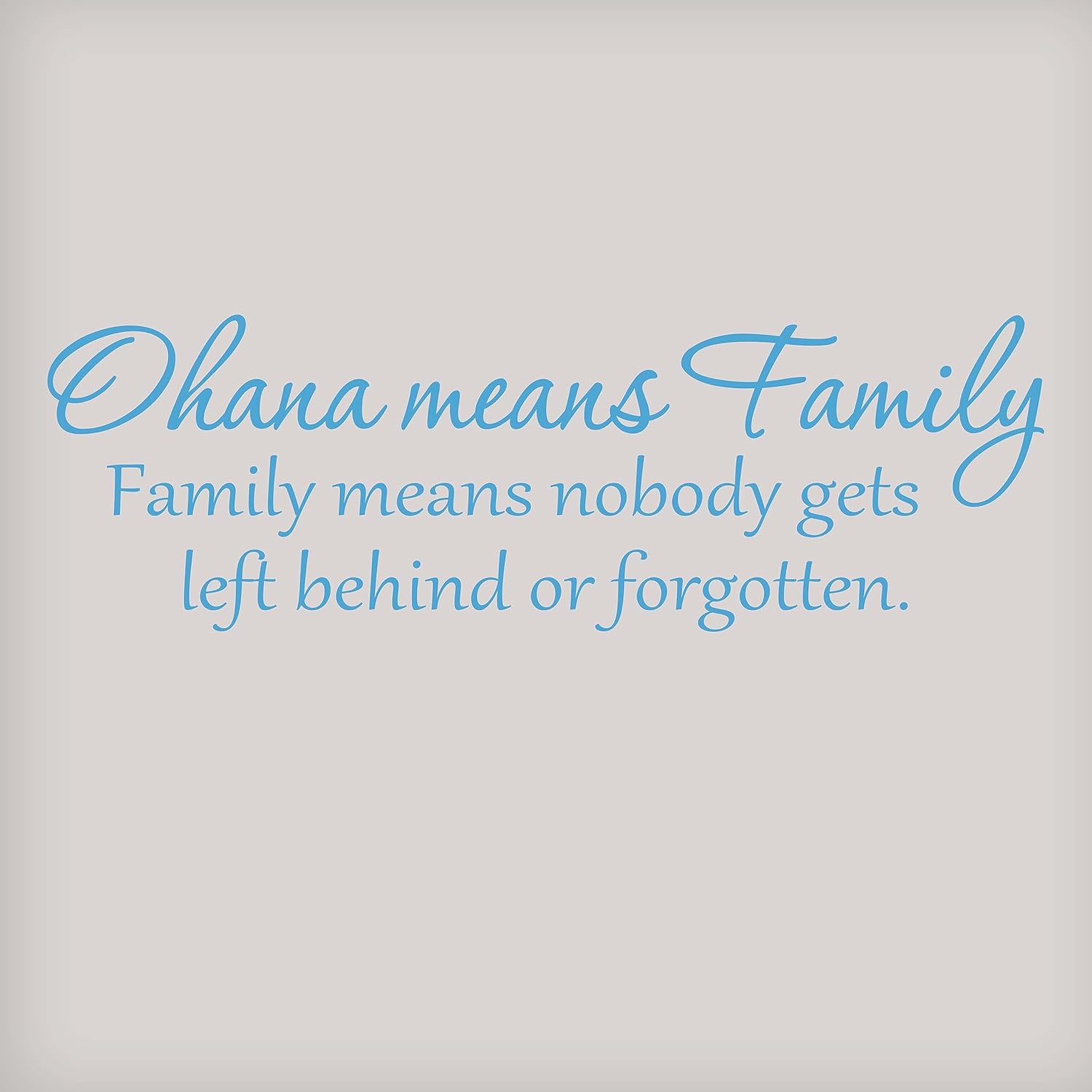 Ohana Means Family – Calcomanía de pared con citas de Lilo y Stitch, decoración de pared con citas de Disney, decoración de pared para niños,