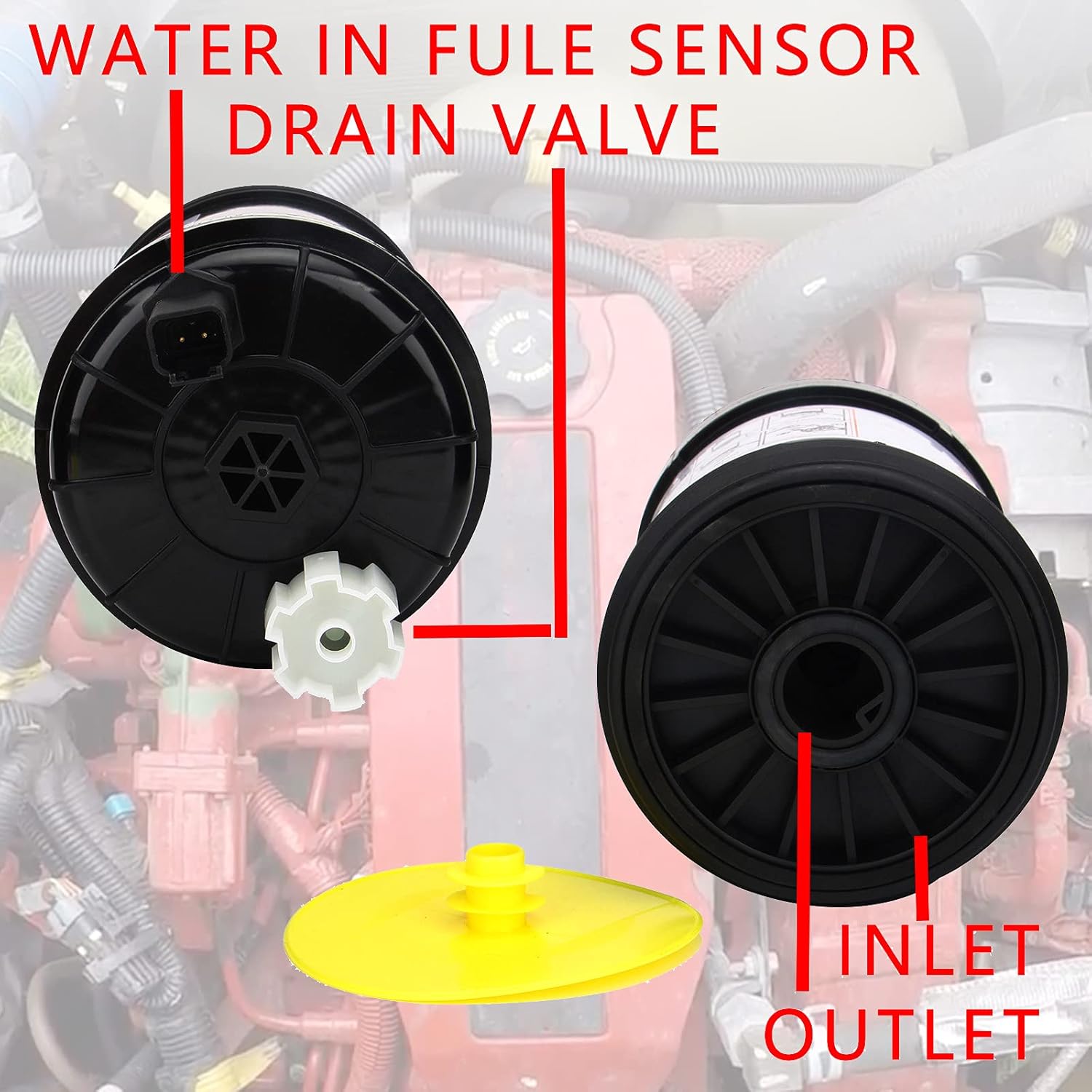6PCS FS1098 Filtro de combustible Separador de agua PCV Válvula para Cummins Wirtgen W100CFI W120CFI W130CFI B6.7 ISB6.7QSB6.7 ISL8.9 L9 Series
