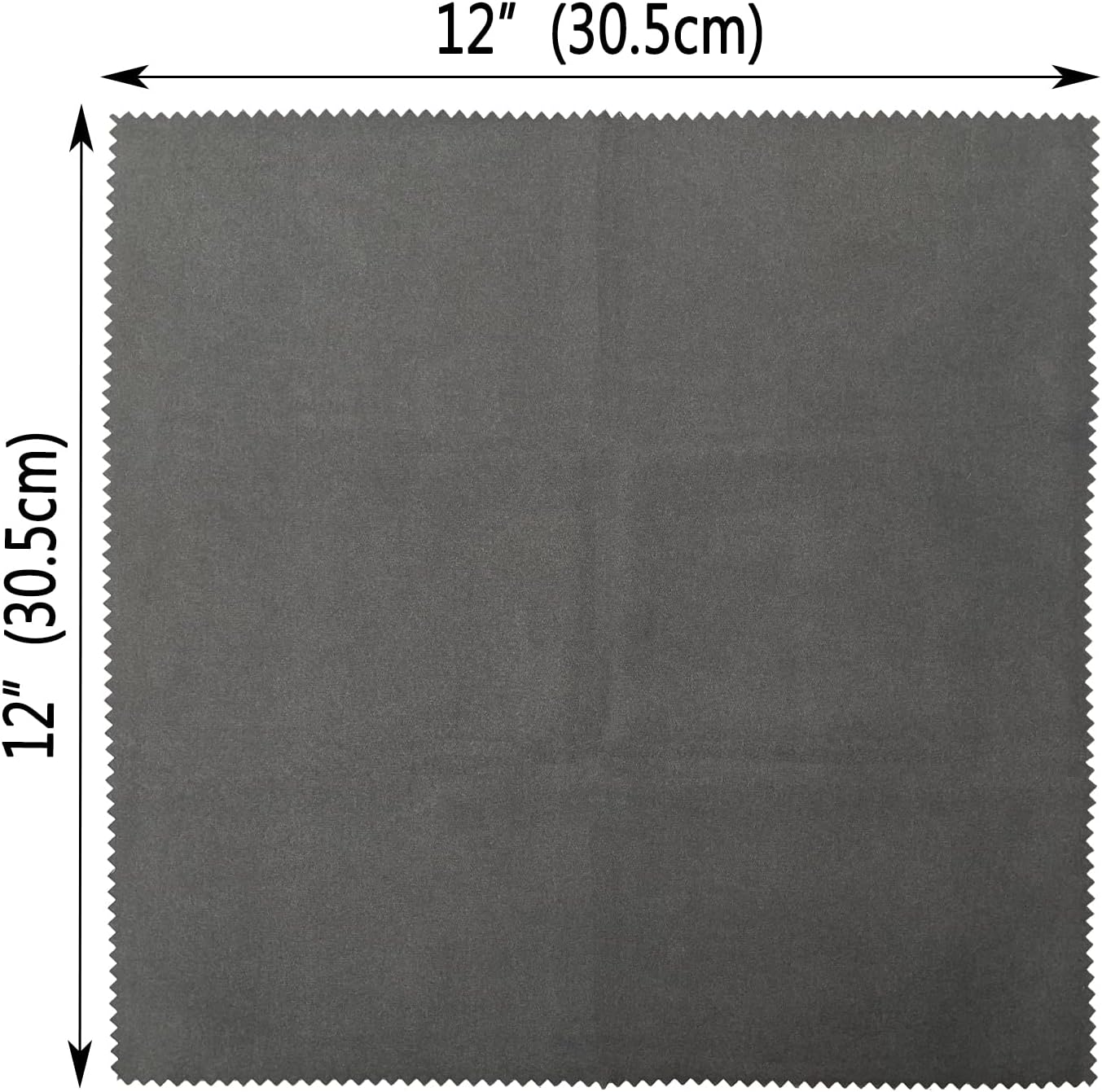 Paño de limpieza de pistola de silicona de 12 x 12 pulgadas, color gris, sin pelusas, pistola de pulido de microfibra, trapos de limpieza