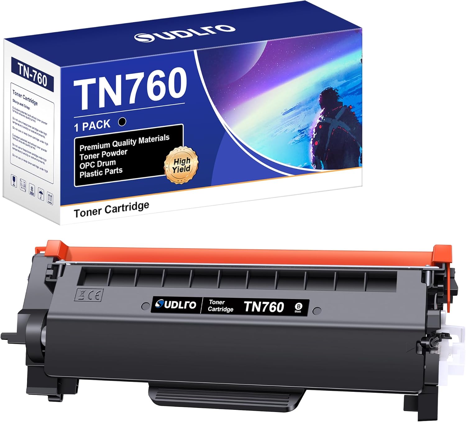 TN760 – Cartucho de tóner compatible con 1 unidad, repuesto para impresora Brother TN-760 TN730 TN-730, funciona con impresora DCP-L2550DW HLL2395DW