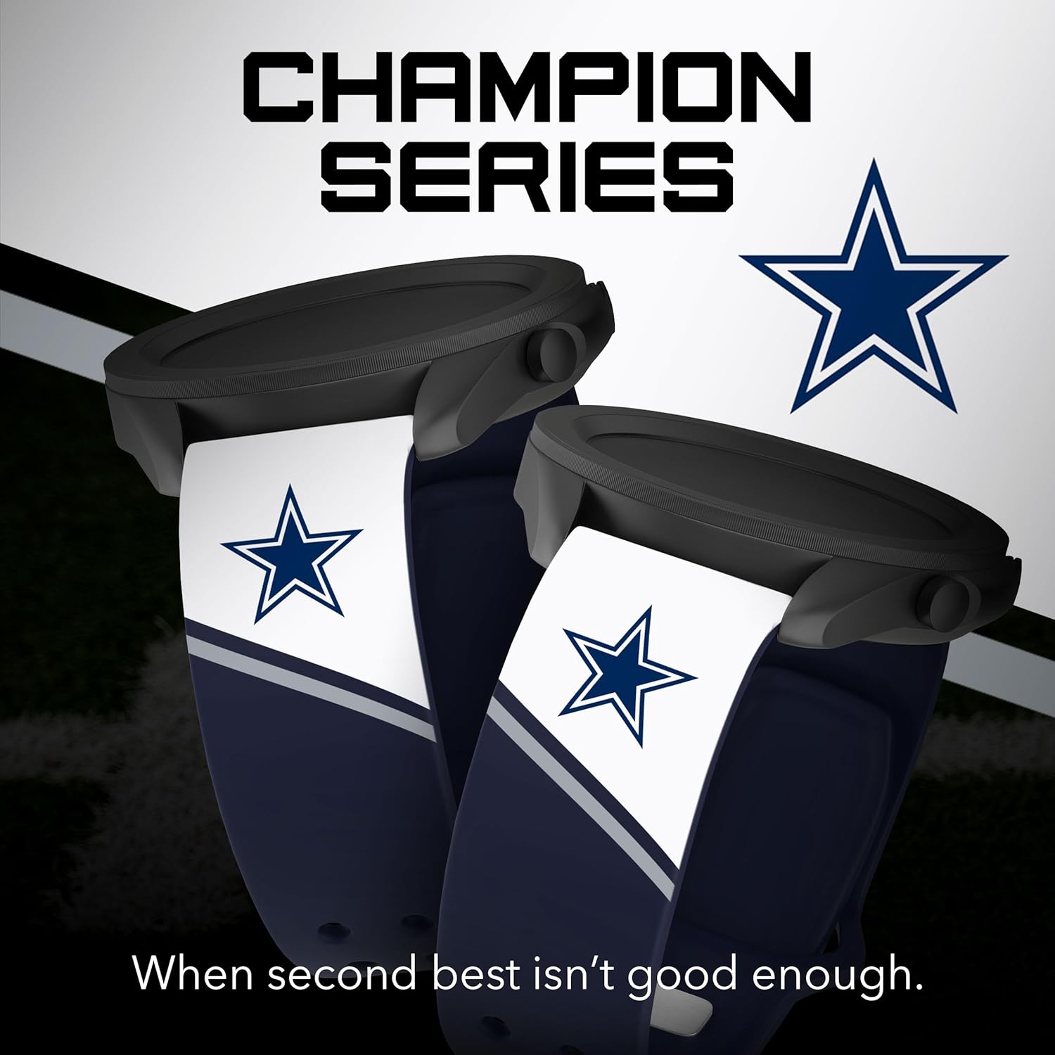 Game Time Dallas Cowboys HD Champion Series – Correa de reloj compatible con Samsung Galaxy Watch