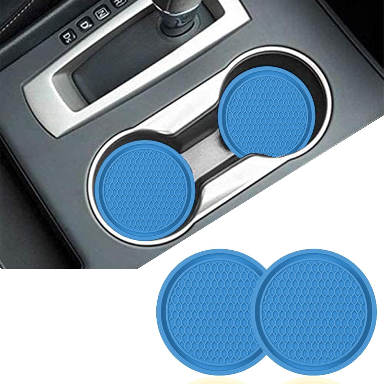 2 posavasos para automóvil, antideslizante, universal, portavasos para automóvil, portavasos de PVC, accesorios interiores de automóvil, adecuados
