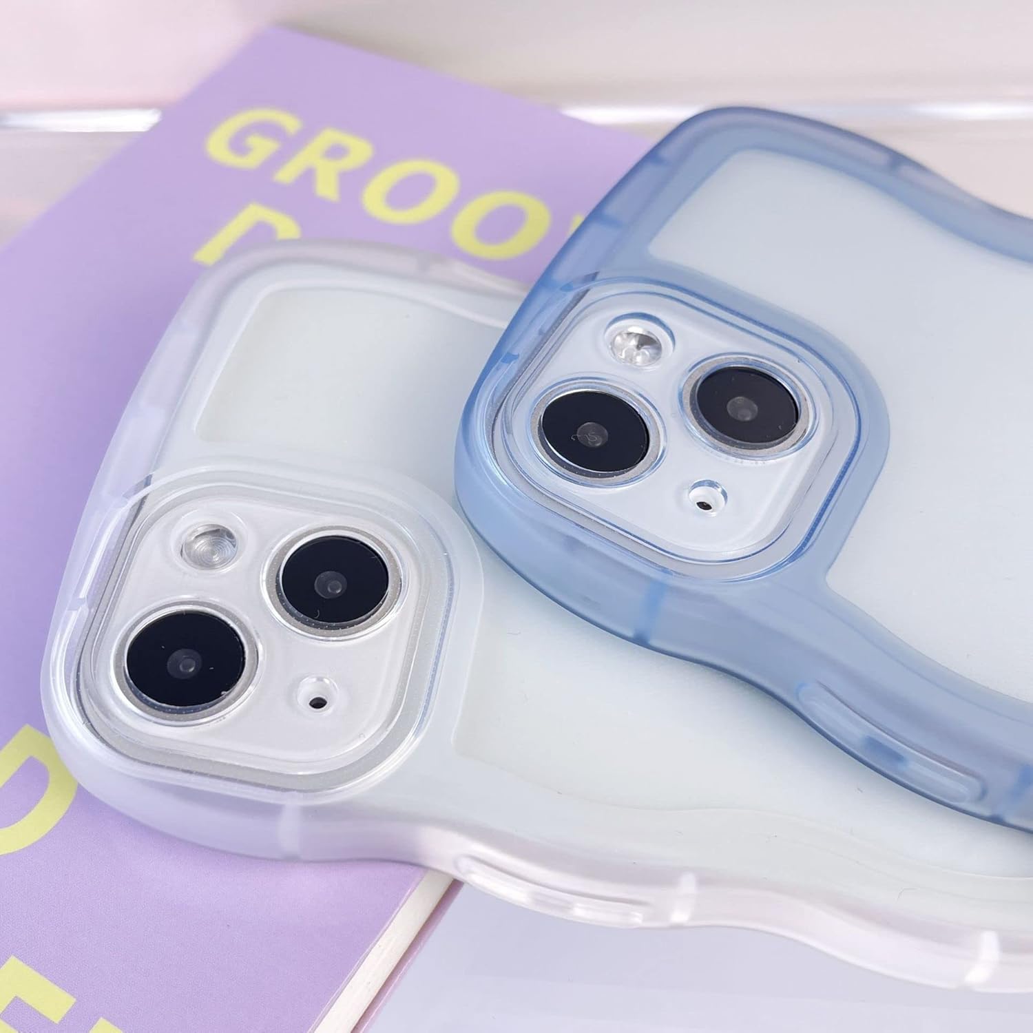 Funda transparente compatible con iPhone 13, bonita funda delgada de silicona suave, antiarañazos, a prueba de golpes, para mujeres y niñas, color