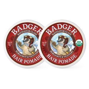 Badger – Pomada para el cabello, orgánica certificada, pomada para el cabello de sujeción media con gran brillo, aceites esenciales, pomada para el Badger – Pomada para el cabello, orgánica certificada, pomada para el cabello de sujeción media con gran brillo, aceites esenciales, pomada para el