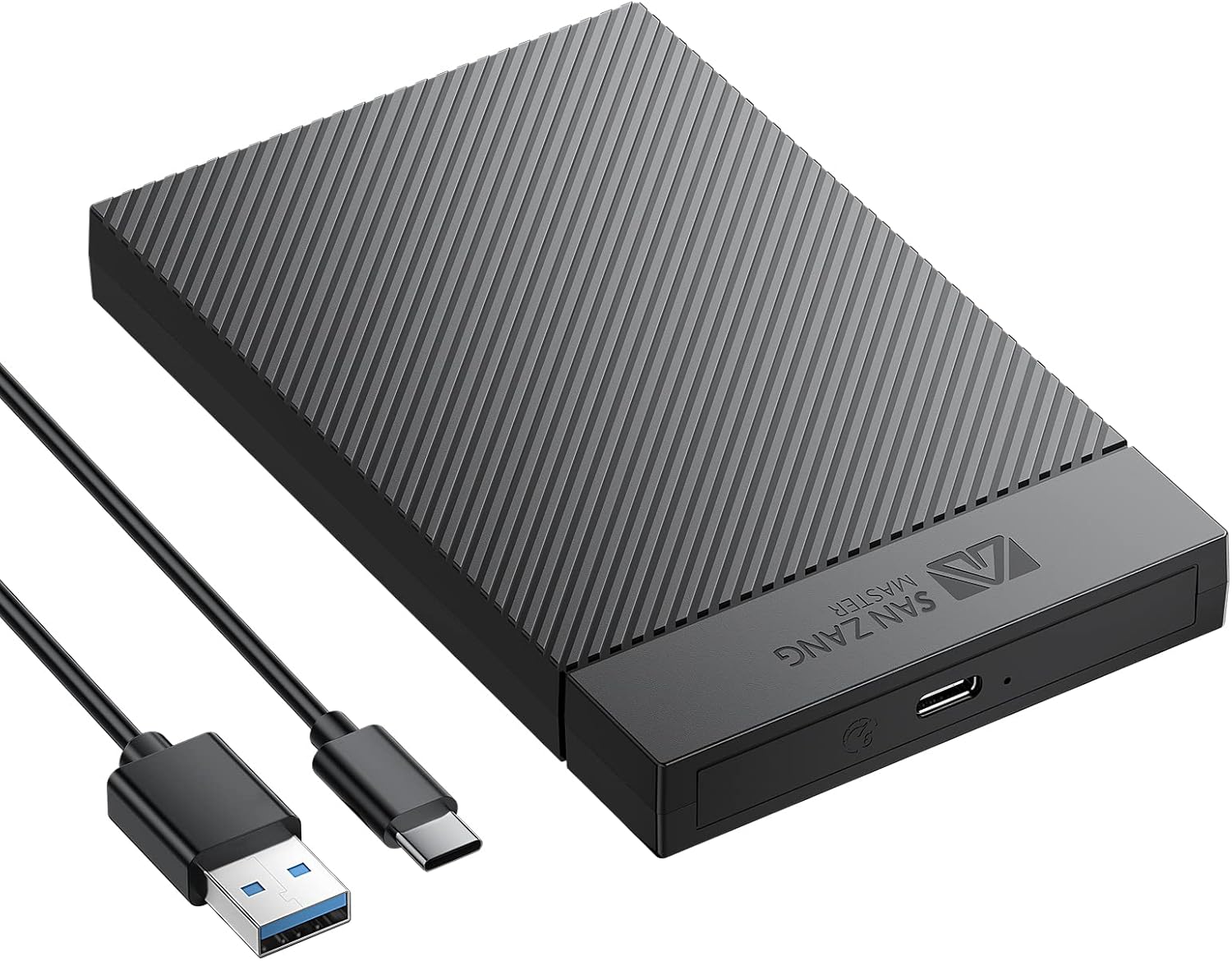 Carcasa para disco duro de 2.5 pulgadas, USB 3.0 a SATA III de 5 Gbps de transmisión de alta velocidad para caja de disco duro SSD de 0.276-0.374