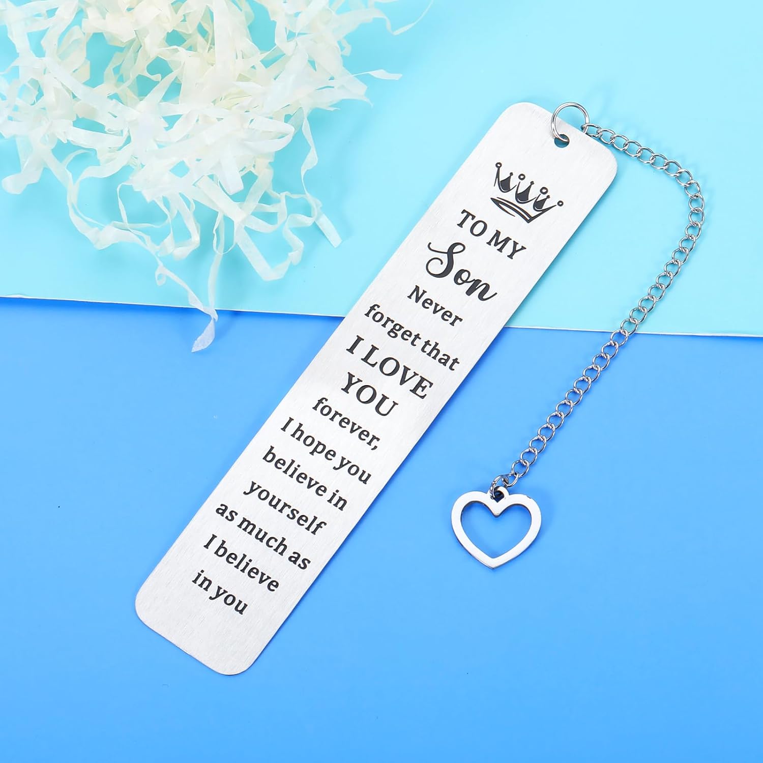 Regalos para mi hijo, marcapáginas inspirador para hijo de mamá, papá, dulce 16, 18, 21, cumpleaños, Navidad, San Valentín, graduación, día de boda,