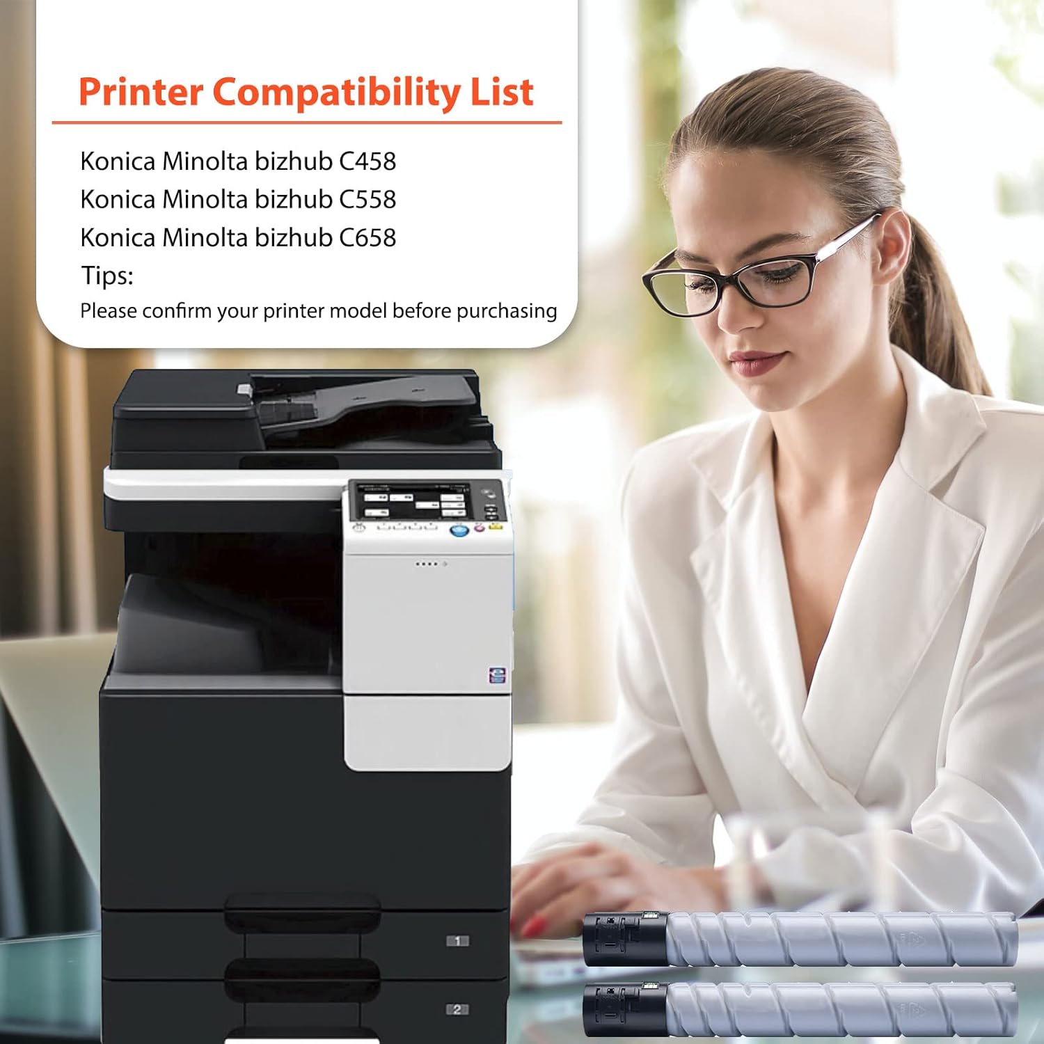 WEYNUONY TN514K (A9E8130) TN-514 TN514 K Cartucho de tóner compatible con impresora Konica Minolta Bizhub C458 C558 C658 (28,500 páginas de alto