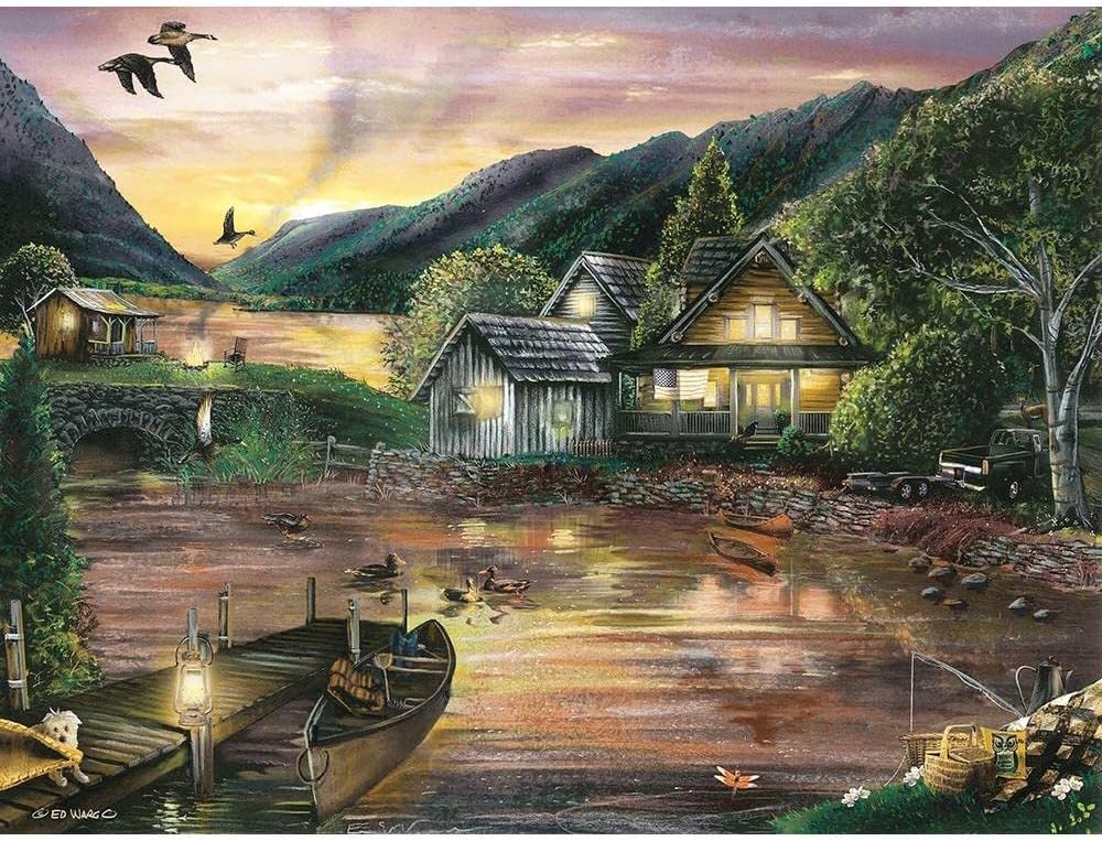 ArtDirect Lakefront Camping II 14×11 UnFramed Art Print Poster Ready for Framing by Wargo, Ed