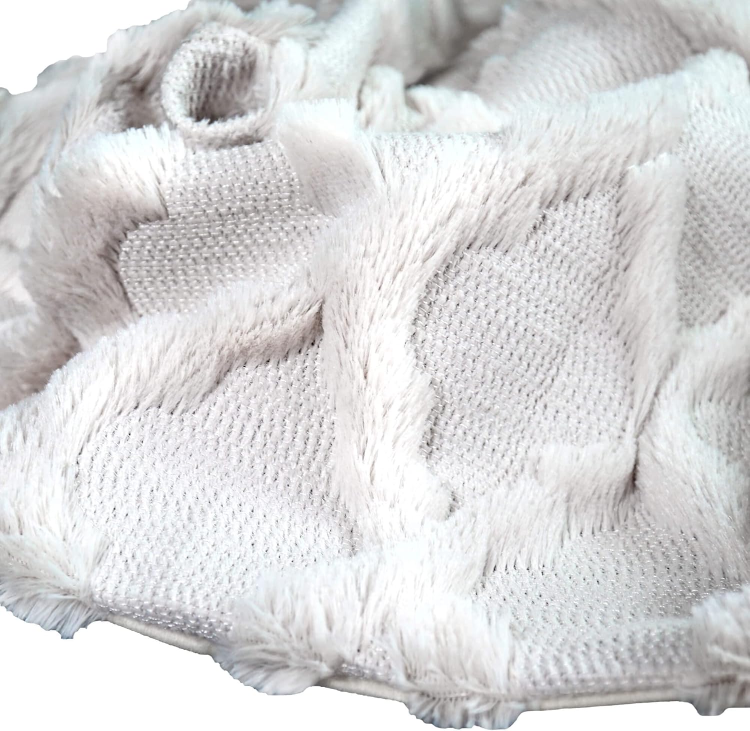 Body Pillowcase in Waffle Velvet Pattern, White Body Pillow Cover with Zipper 21 * 54 1 Piece, Suitable for Sofa, Bedroom Decoration,Without Pillow
