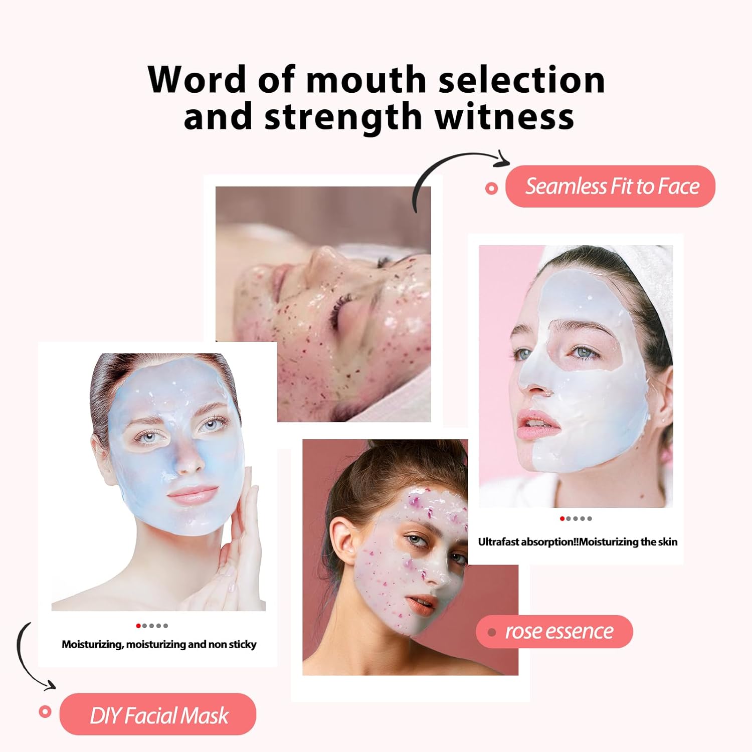 Máscara de gelatina hidratante de limpieza profunda, desintoxicante, curación y relajación, goma de modelado premium para tratamientos faciales,