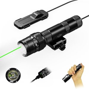 Linterna táctica láser verde combo recargable, 1250 lúmenes Picatinny montaje arma luz láser con interruptor de presión remoto, montaje en riel Linterna táctica láser verde combo recargable, 1250 lúmenes Picatinny montaje arma luz láser con interruptor de presión remoto, montaje en riel