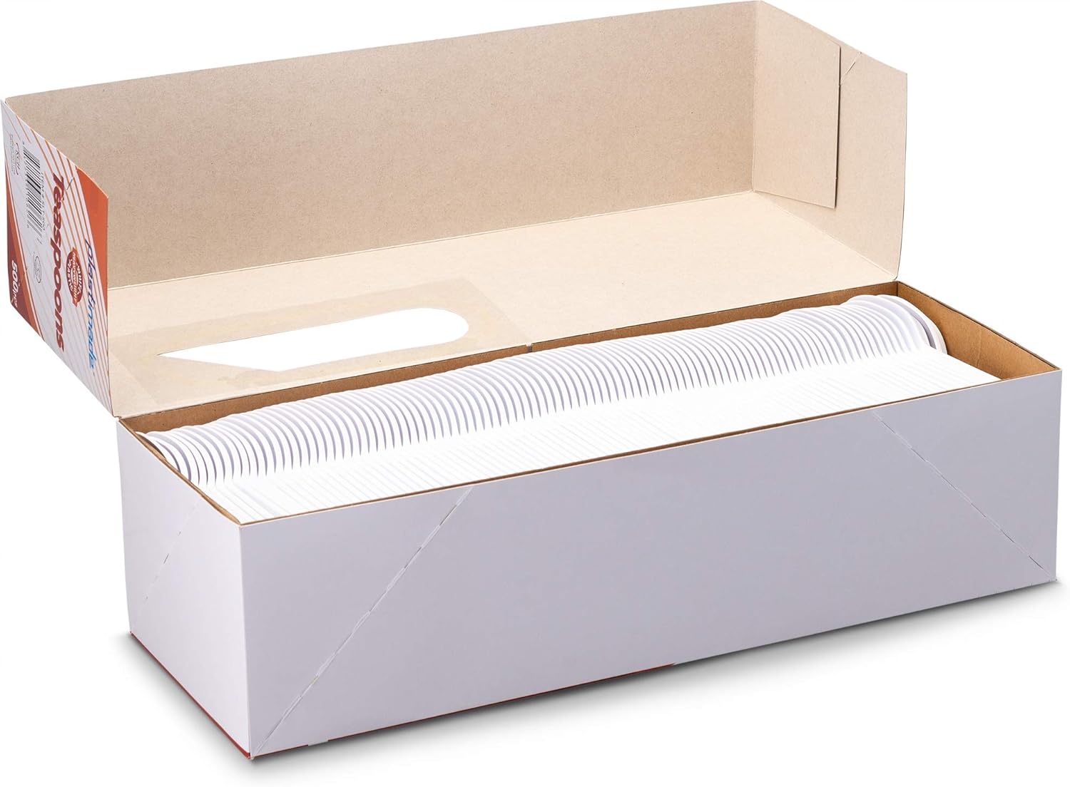 500 cucharaditas Plastimade White – Cuchara desechable de plástico extra pesada, ideal para bodas, catering, fiestas, bufetes, eventos o uso diario,