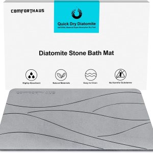 ComfortHaus Tapete de baño de piedra, piedra de tierra de diatomeas para baño, tapete de baño de secado rápido, antideslizante, súper absorbente, ComfortHaus Tapete de baño de piedra, piedra de tierra de diatomeas para baño, tapete de baño de secado rápido, antideslizante, súper absorbente,