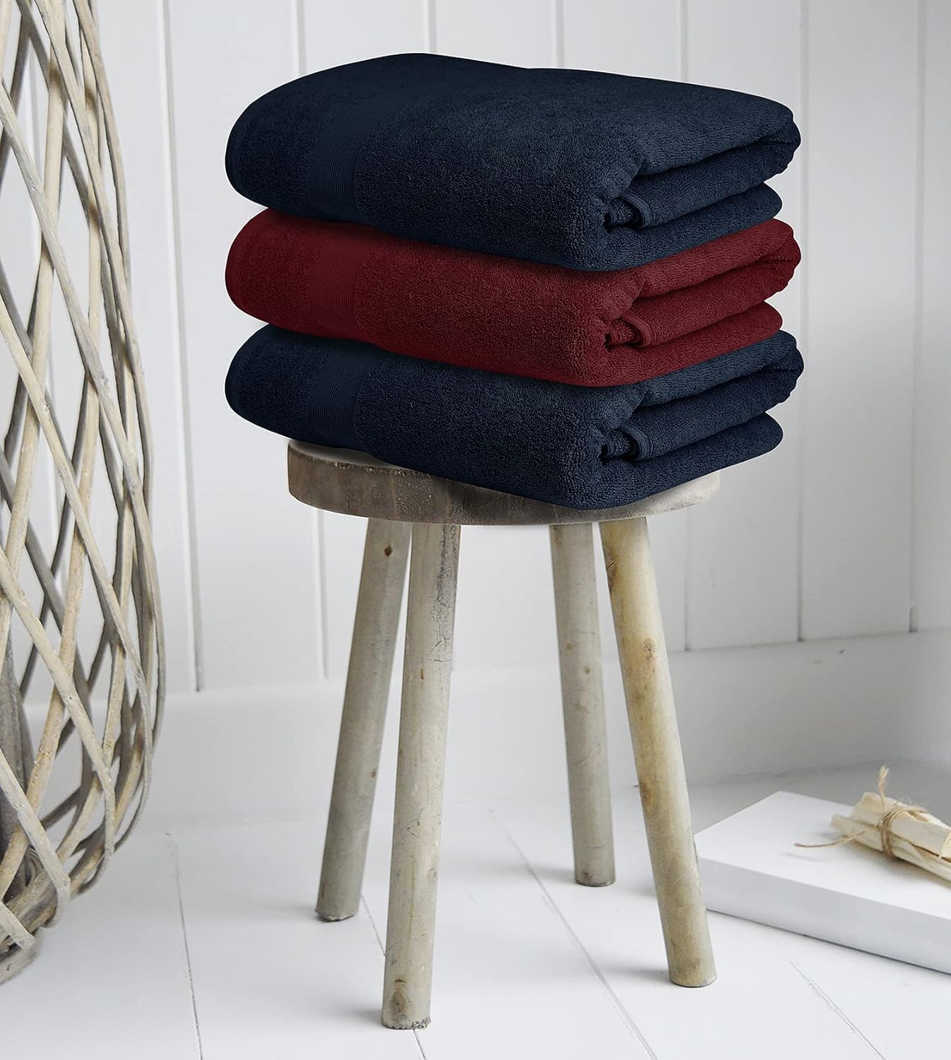 Softolle Toallas de baño de lujo 100% algodón, juego de 4 toallas de baño de 21.16 ozm, ecológicas, súper suaves, altamente absorbentes, con
