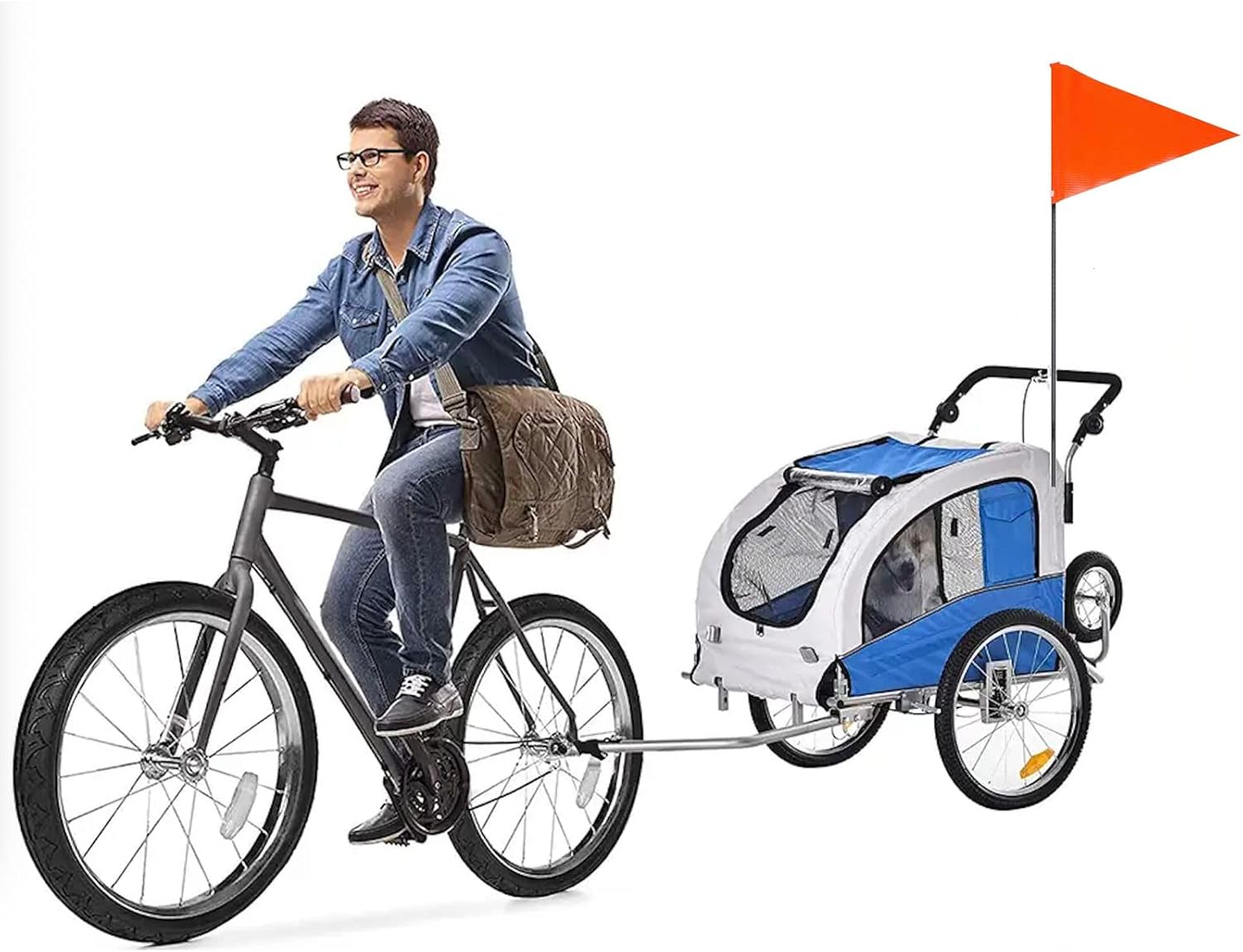 Bandera de bicicleta Poste de fibra de vidrio de altura ajustable Señal de seguridad Alta visibilidad para bicicletas eléctricas Carros de golf
