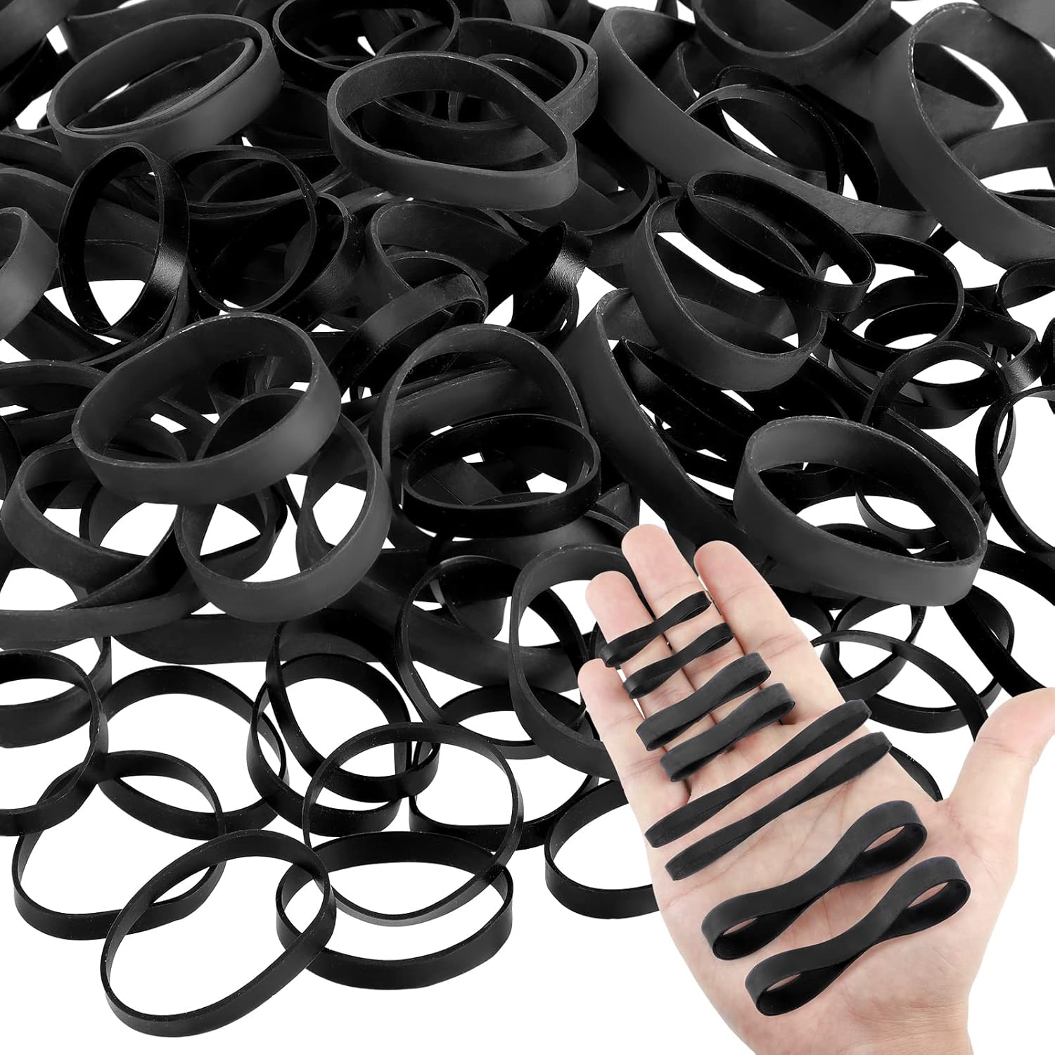 Bandas tácticas de goma negras Ranger resistentes, bandas de goma negras gruesas para exteriores, para campamento, supervivencia, deportes,