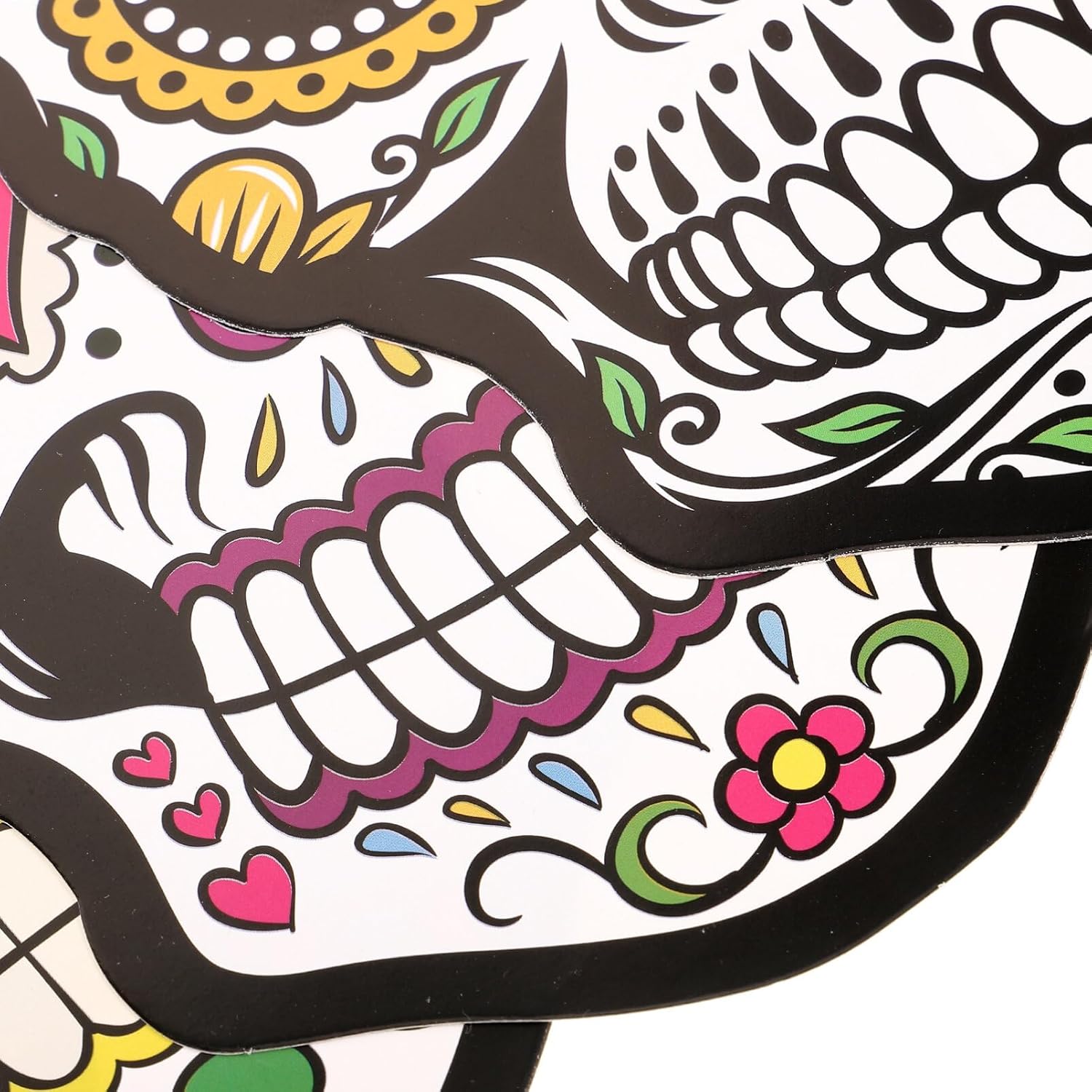 EXCEART 6 máscaras del Día de los Muertos, máscaras de papel de calavera, esqueletos, máscaras de cosplay, fiesta del Cinco de Mayo, sombreros para