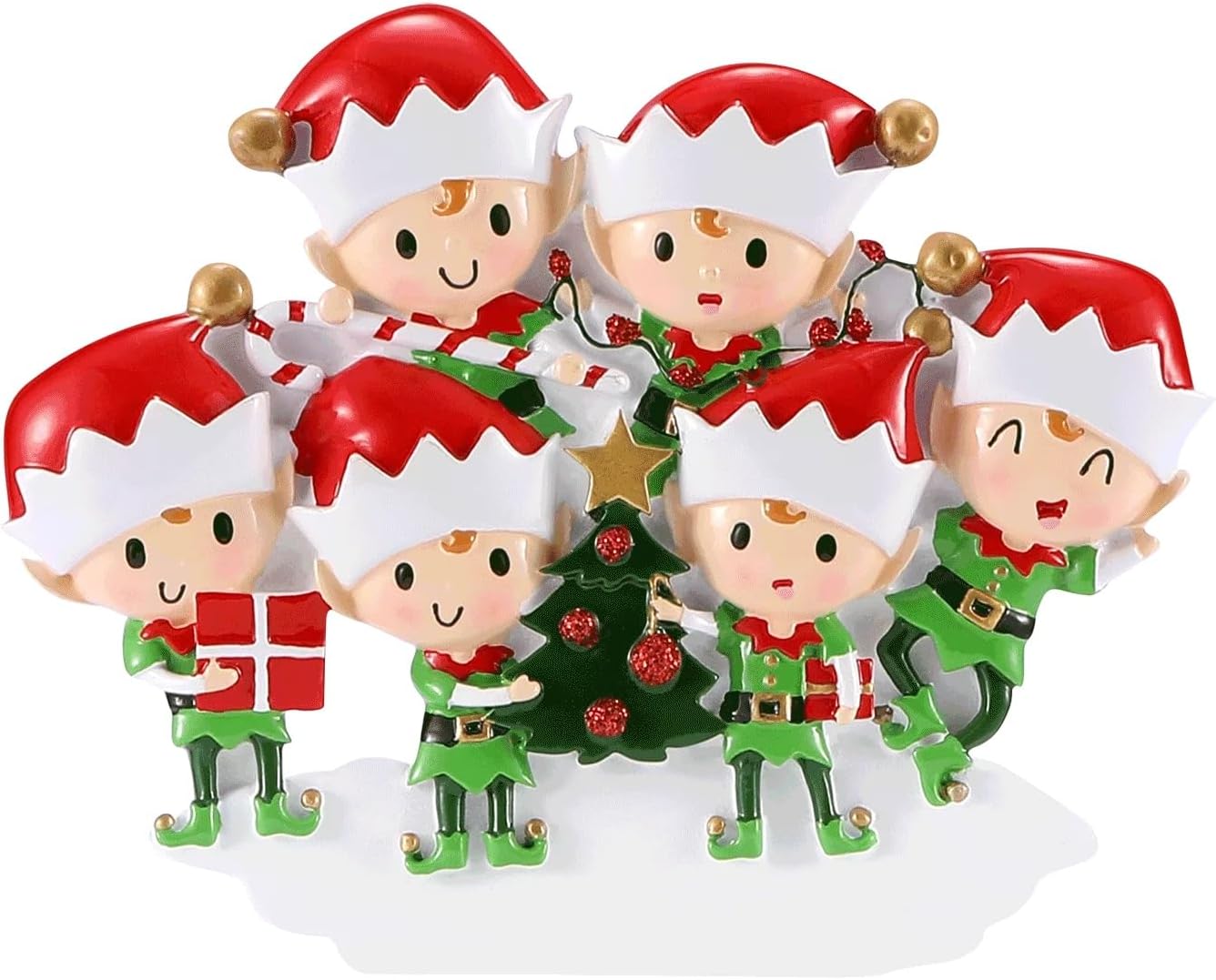 Adorno de Navidad personalizado de Elfos Doing Things 2023  Decoración de elfos para árbol de Navidad familiar  Adorno decorativo personalizado de