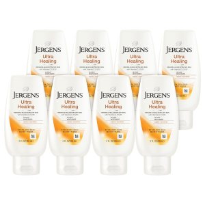 Jergens Hidratante ultra curativo para piel seca, loción de manos y cuerpo, con mezcla de Hydralucence, vitaminas C, E y B5, 3 onzas, paquete de 12 Jergens Hidratante ultra curativo para piel seca, loción de manos y cuerpo, con mezcla de Hydralucence, vitaminas C, E y B5, 3 onzas, paquete de 12