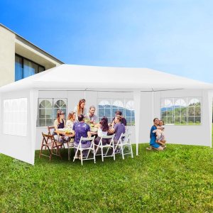 UNCHAIN Tienda de campaña con toldo de 10 x 20 pies, impermeable y recubierta contra rayos UV, para patio, cenador, playa, para uso doméstico, UNCHAIN Tienda de campaña con toldo de 10 x 20 pies, impermeable y recubierta contra rayos UV, para patio, cenador, playa, para uso doméstico,