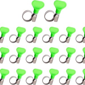 ISPINNER 20 abrazaderas de manguera de llave de 0.31 a 0.47 pulgadas, tornillo de pulgar, abrazaderas de manguera de acero inoxidable ajustables ISPINNER 20 abrazaderas de manguera de llave de 0.31 a 0.47 pulgadas, tornillo de pulgar, abrazaderas de manguera de acero inoxidable ajustables