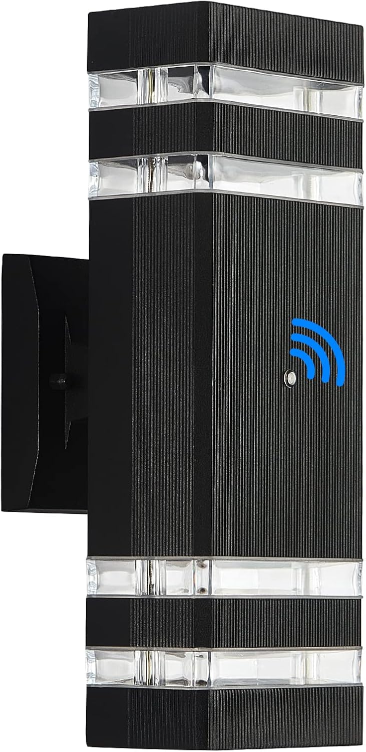 Luces de pared al aire libre del anochecer al amanecer, luz de porche al aire libre para casa, luces modernas para puerta exterior, luces exteriores
