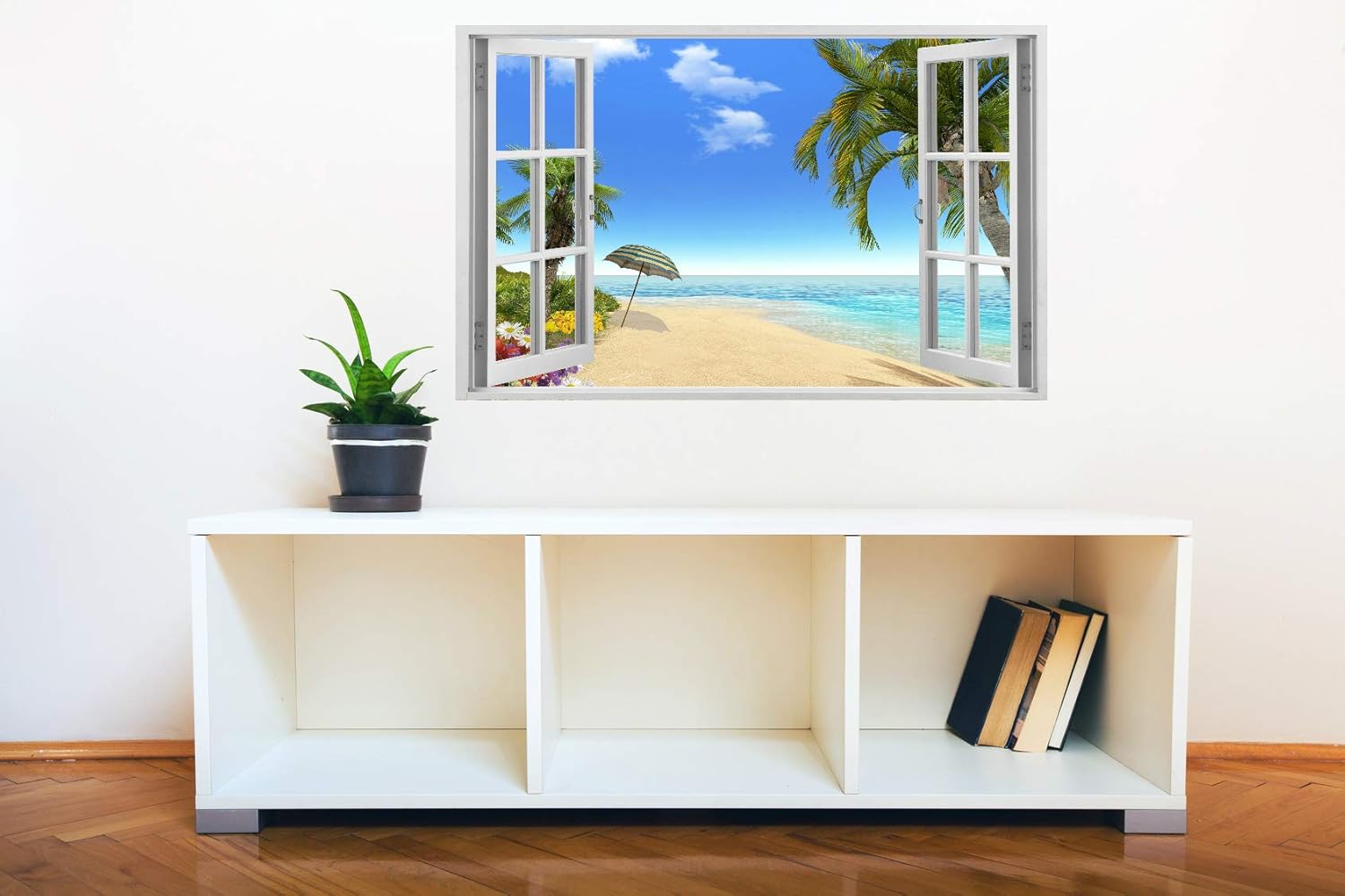 Mi Alma Calcomanías de pared de vinilo extraíbles 3D, diseño de marco de ventana, amplia variedad de vistas realistas, fáciles de aplicar, despegar
