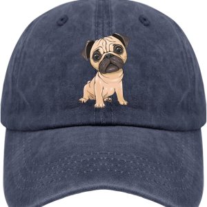 Sombreros Pug Dog Dad Sombrero para Hombre Vintage Denim Gorra de béisbol ajustable Sombreros Pug Dog Dad Sombrero para Hombre Vintage Denim Gorra de béisbol ajustable