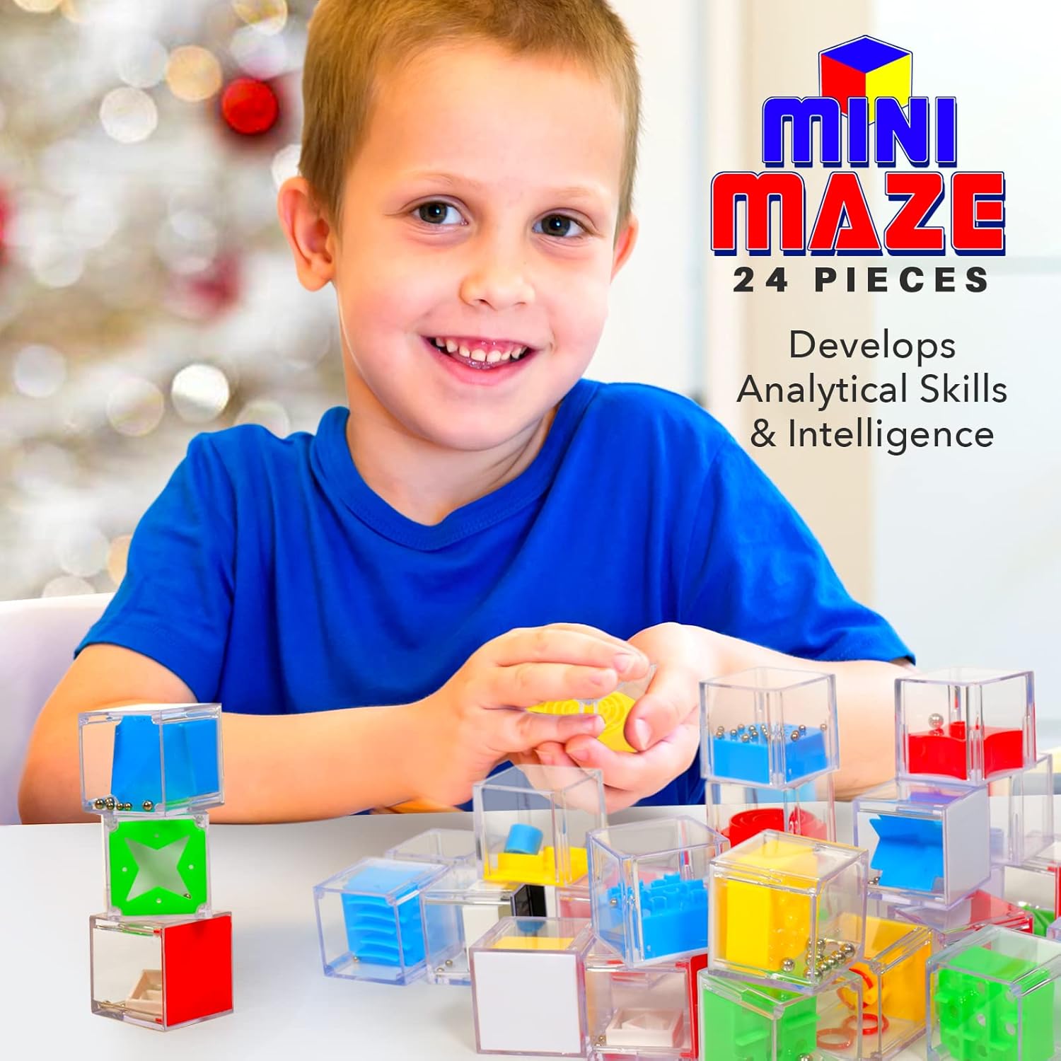 Rompecabezas de rompecabezas para adultos y niños, paquete de 24  Mini juegos cerebrales para niños de 4 a 8 a 12 años  Mini rompecabezas de cuentas